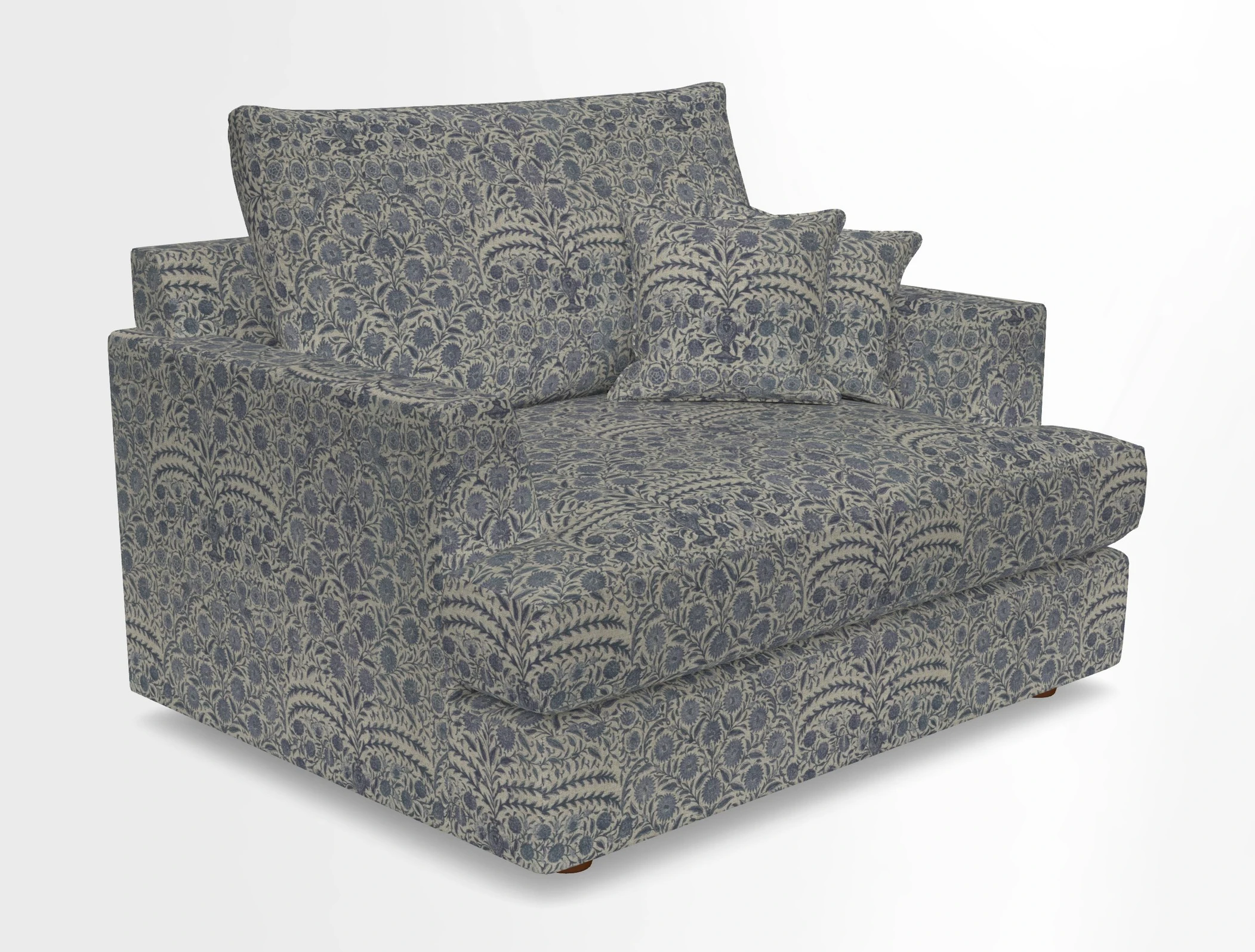 Slingsby Snuggler Fitted Cover Sofa in Two Tone Plain Biscuit.  Loose cover version available