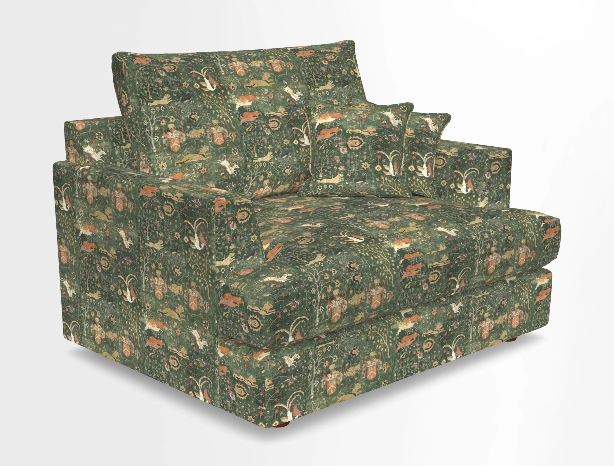 Slingsby Snuggler Fitted Cover Sofa in Two Tone Plain Biscuit.  Loose cover version available