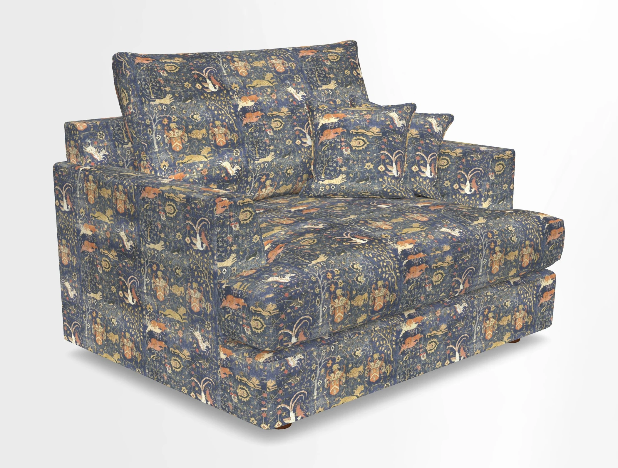 Slingsby Snuggler Fitted Cover Sofa in Two Tone Plain Biscuit.  Loose cover version available
