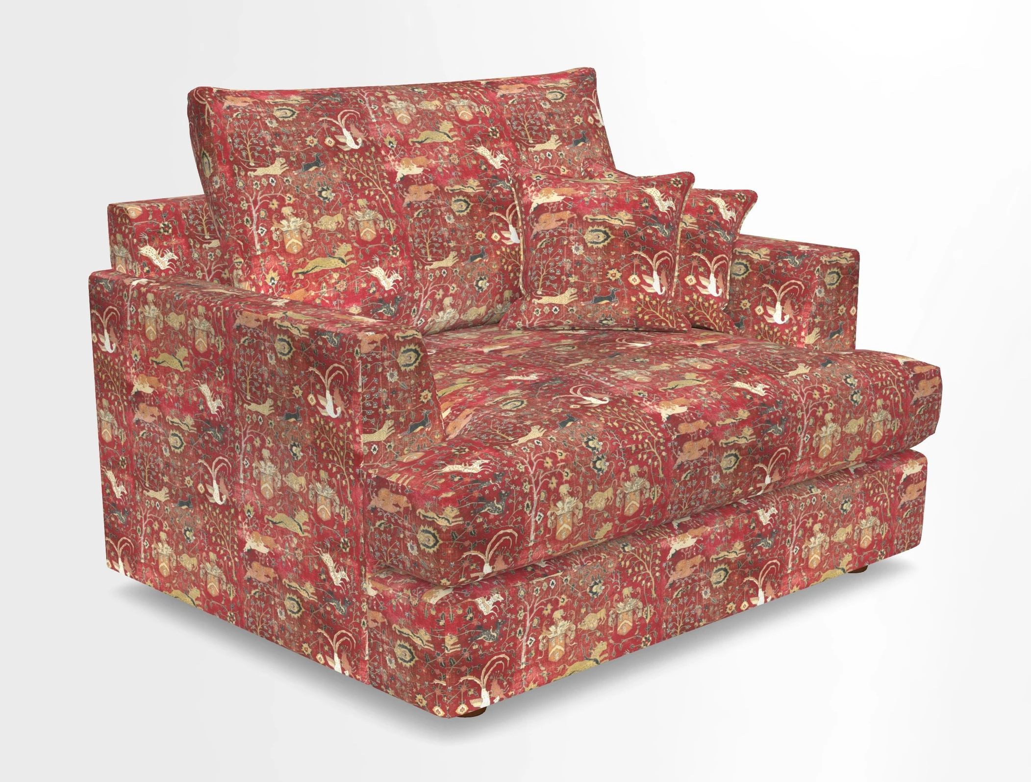 Slingsby Snuggler Fitted Cover Sofa in Two Tone Plain Biscuit.  Loose cover version available
