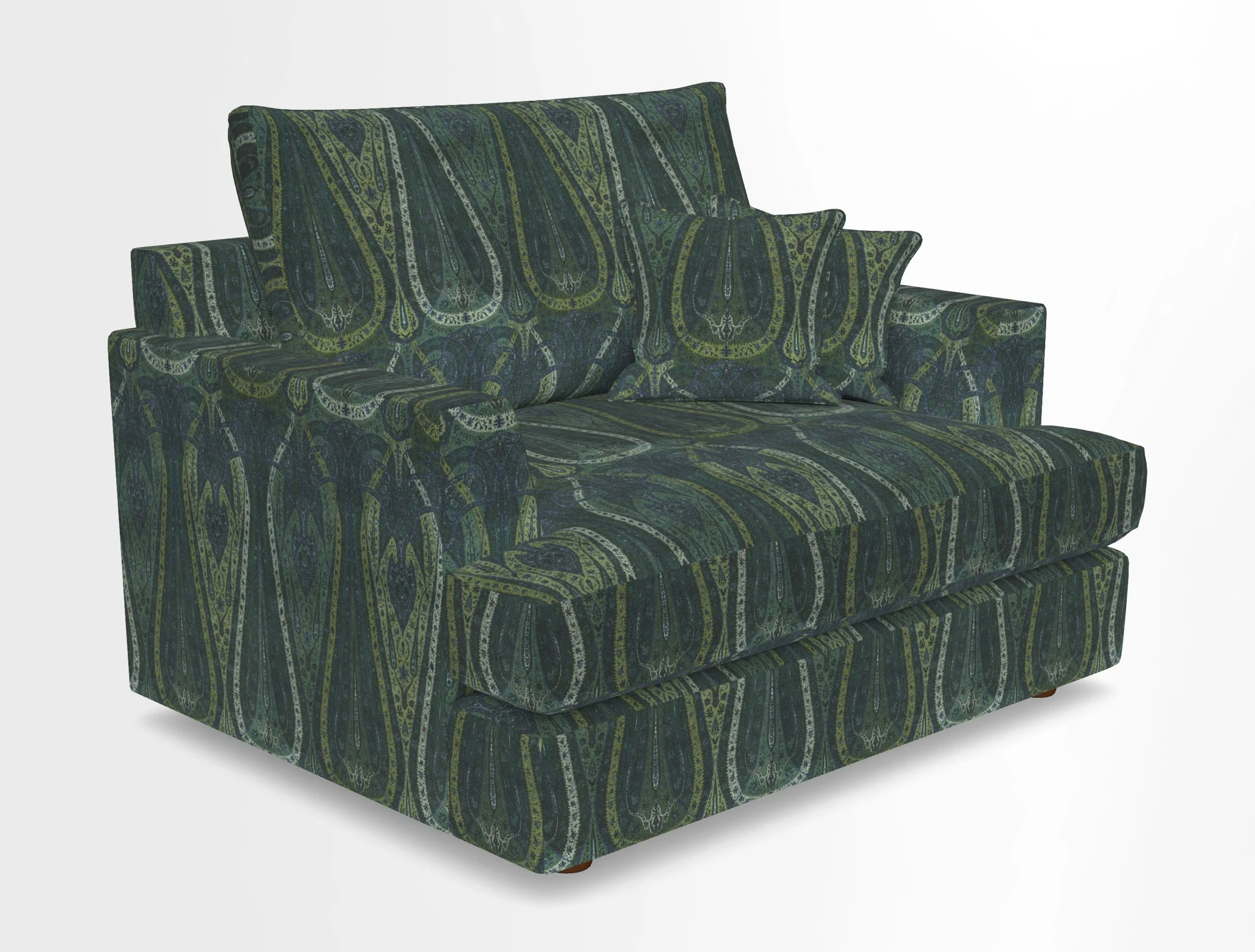 Slingsby Snuggler Fitted Cover Sofa in Two Tone Plain Biscuit.  Loose cover version available
