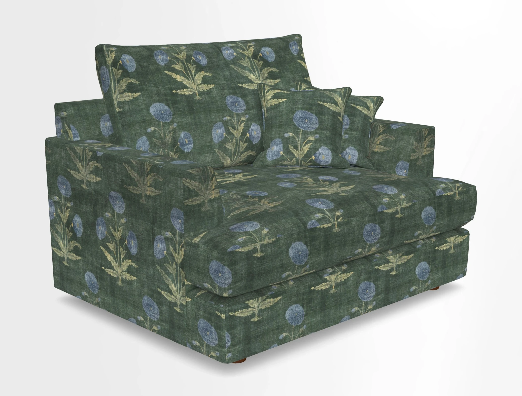 Slingsby Snuggler Fitted Cover Sofa in Two Tone Plain Biscuit.  Loose cover version available