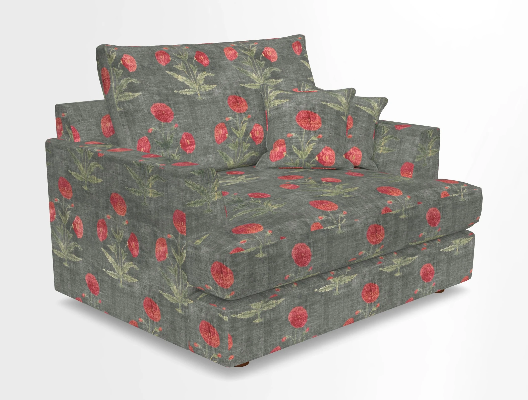 Slingsby Snuggler Fitted Cover Sofa in Two Tone Plain Biscuit.  Loose cover version available