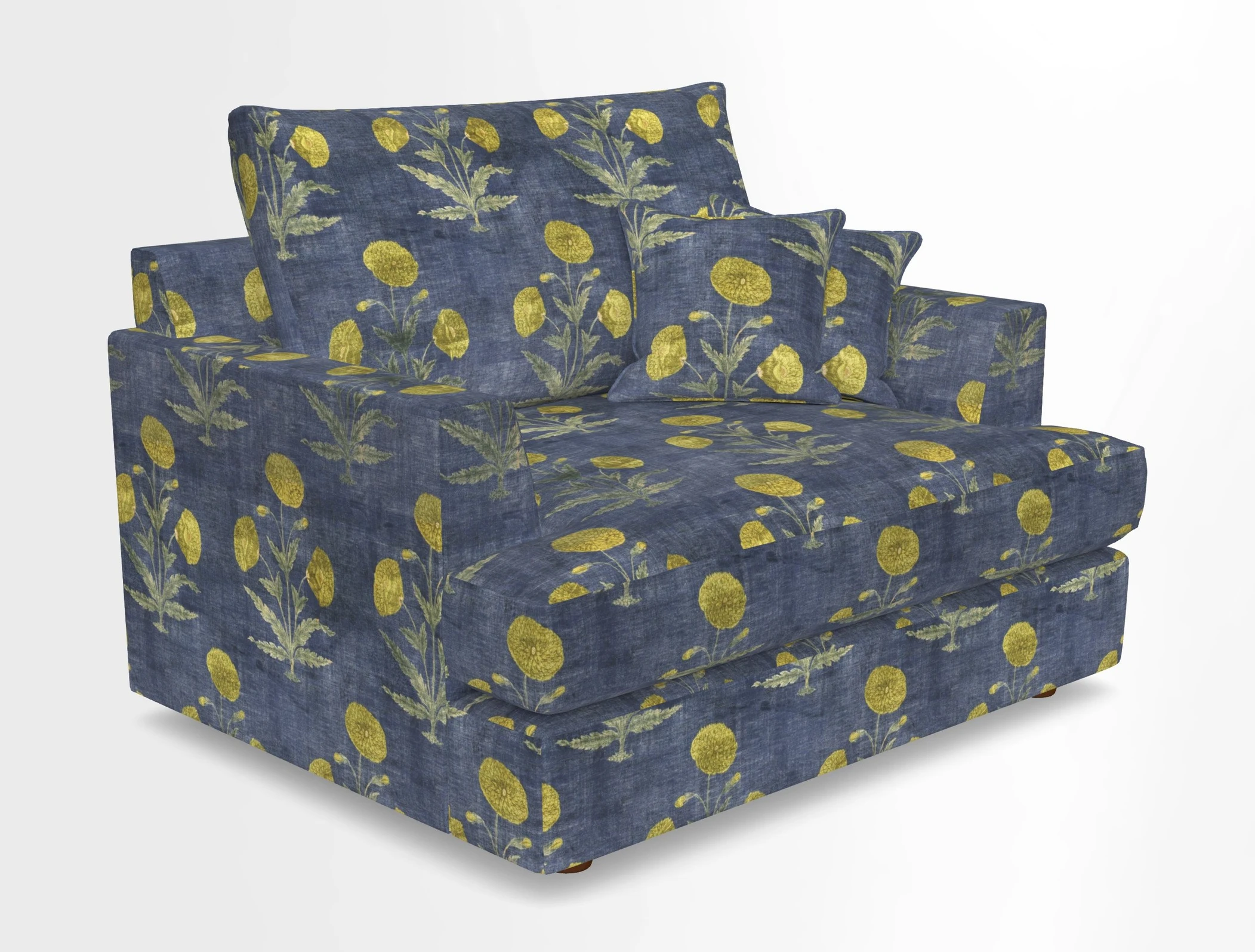 Slingsby Snuggler Fitted Cover Sofa in Two Tone Plain Biscuit.  Loose cover version available