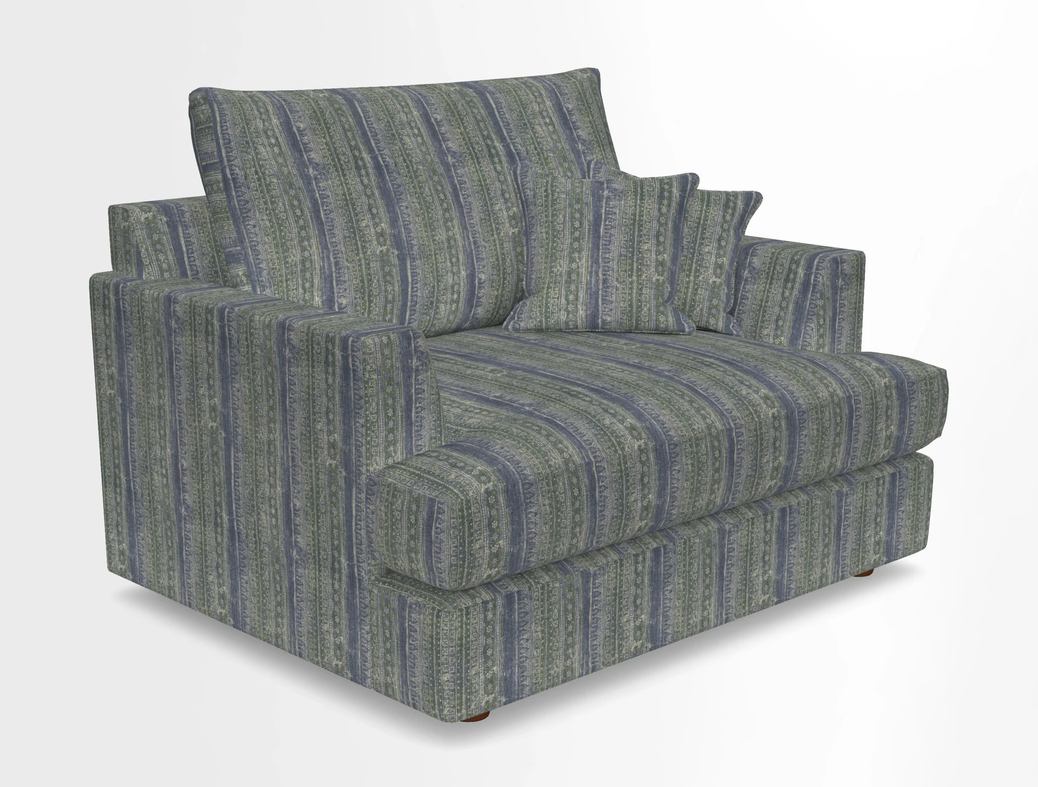 Slingsby Snuggler Fitted Cover Sofa in Two Tone Plain Biscuit.  Loose cover version available