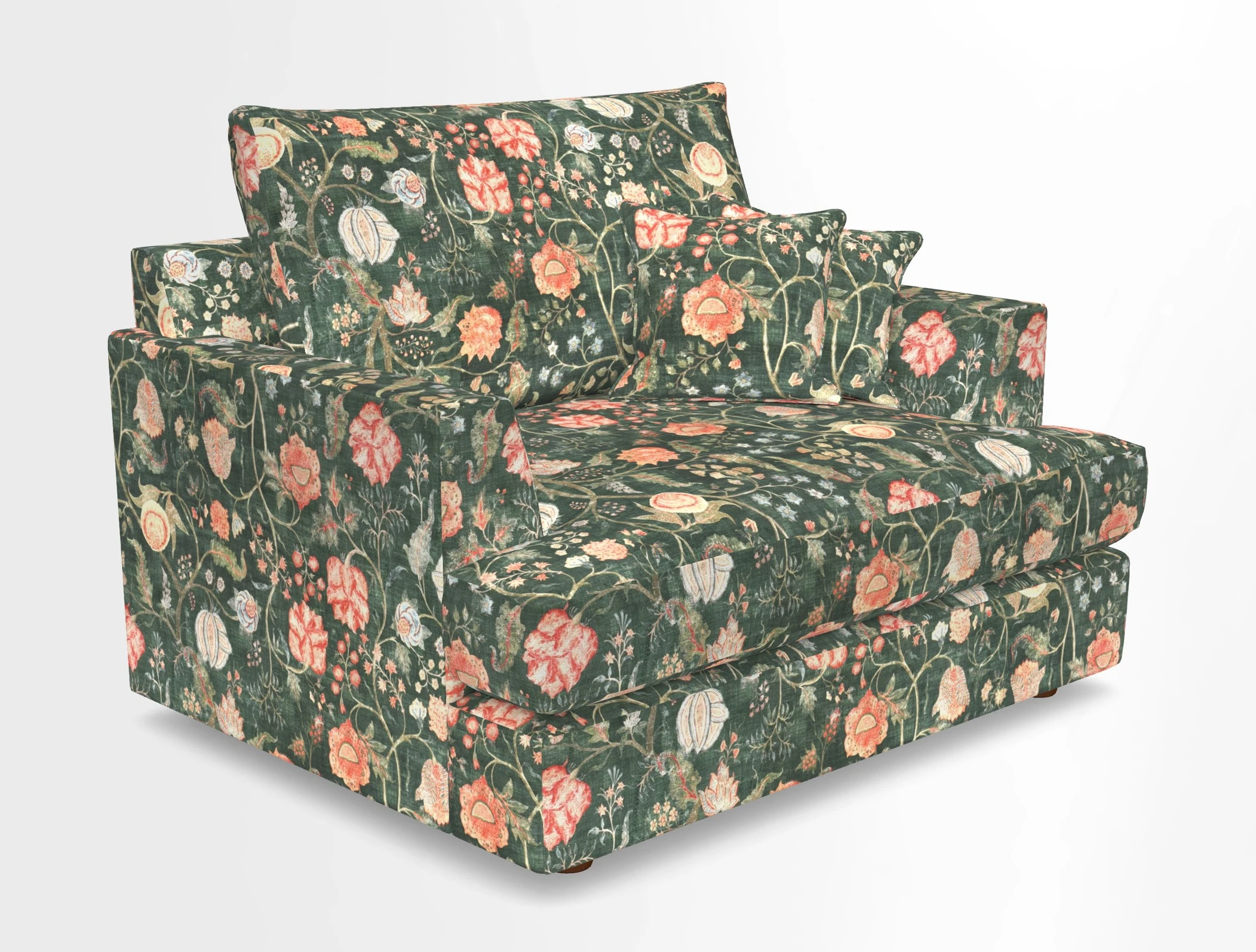 Slingsby Snuggler Fitted Cover Sofa in Two Tone Plain Biscuit.  Loose cover version available