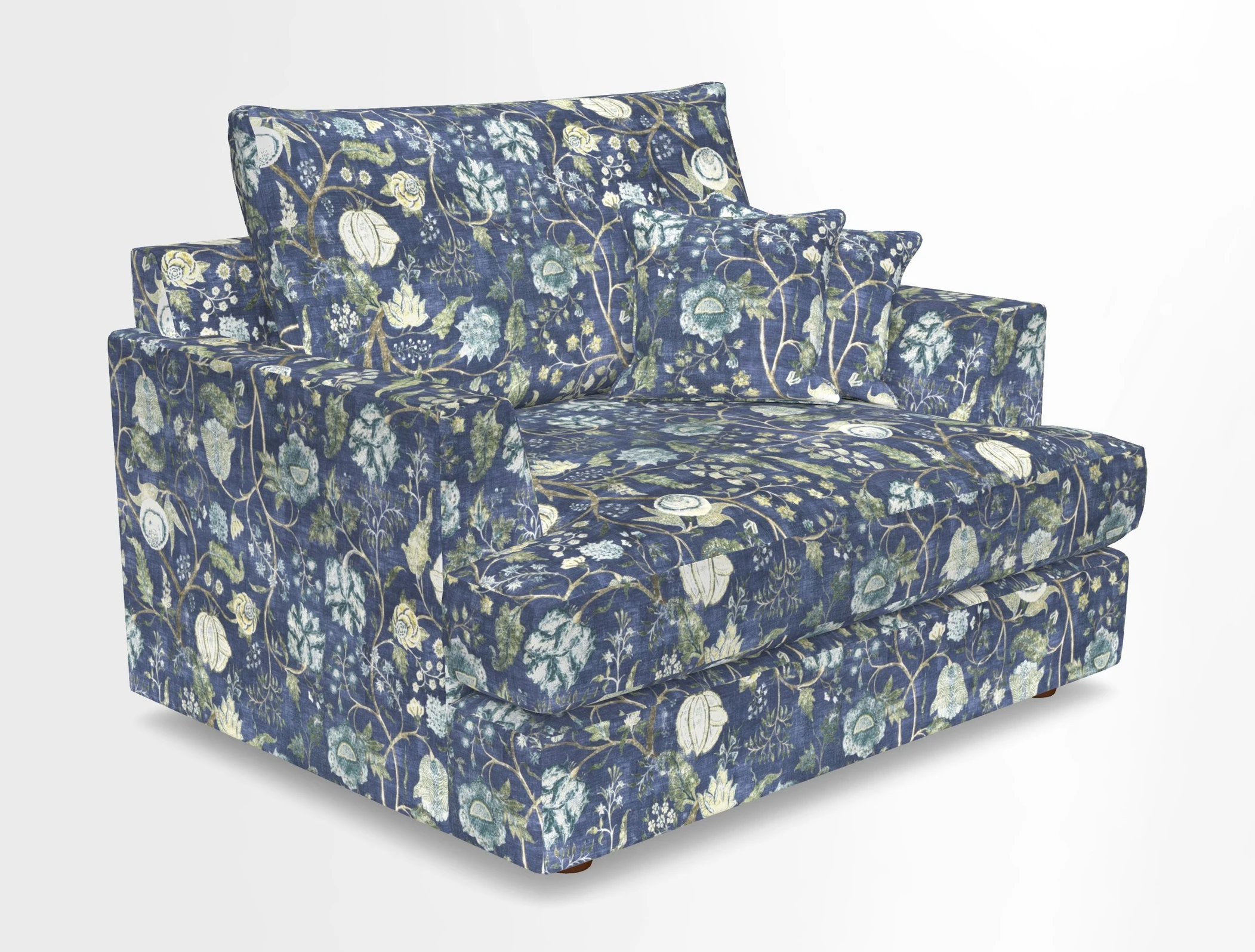 Slingsby Snuggler Fitted Cover Sofa in Two Tone Plain Biscuit.  Loose cover version available