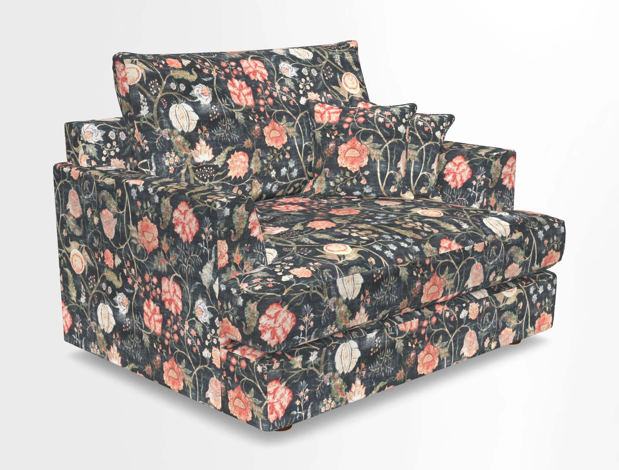 Slingsby Snuggler Fitted Cover Sofa in Two Tone Plain Biscuit.  Loose cover version available