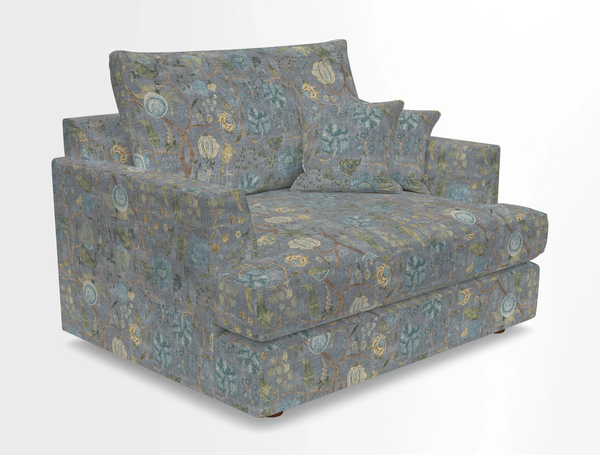Slingsby Snuggler Fitted Cover Sofa in Two Tone Plain Biscuit.  Loose cover version available