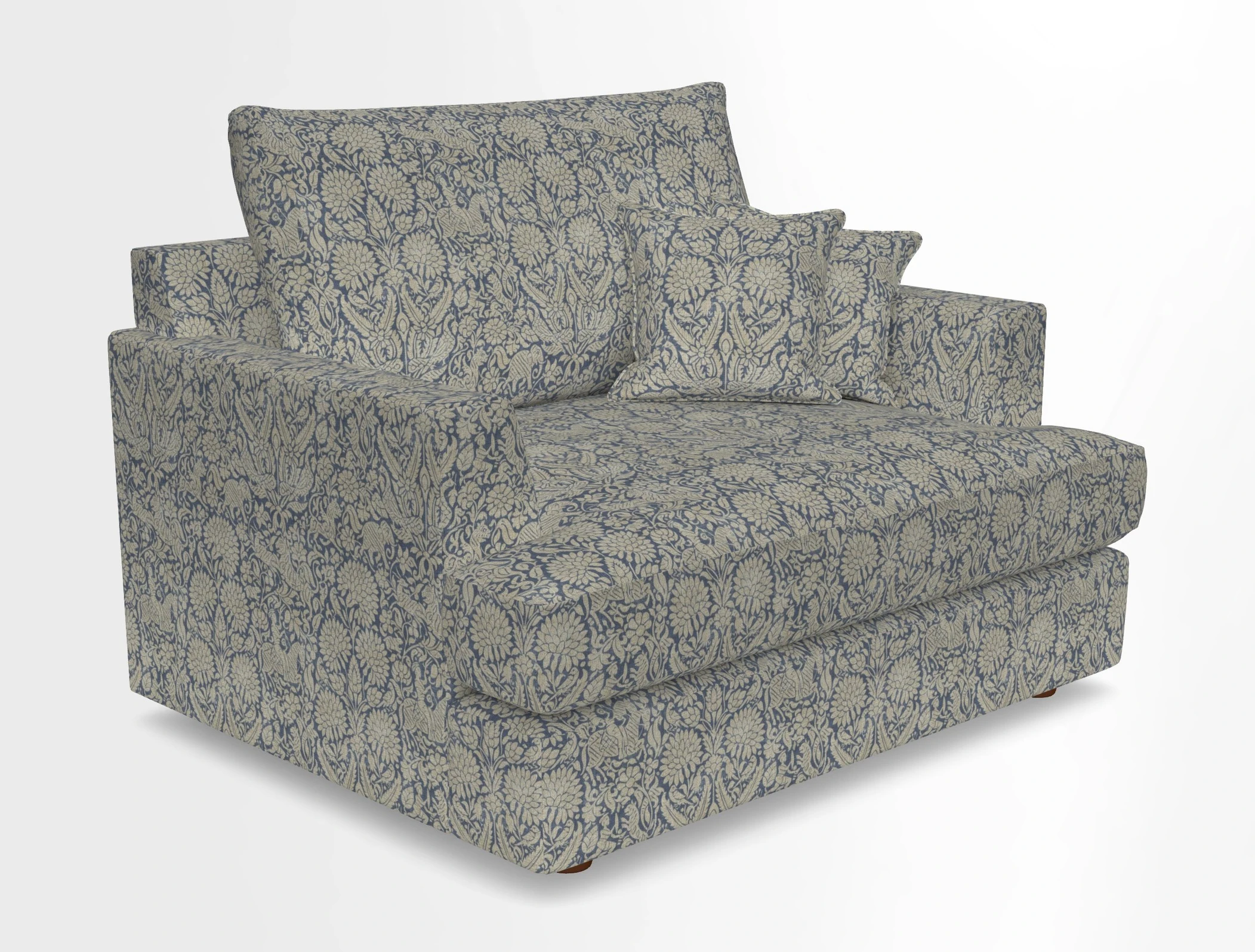 Slingsby Snuggler Fitted Cover Sofa in Two Tone Plain Biscuit.  Loose cover version available