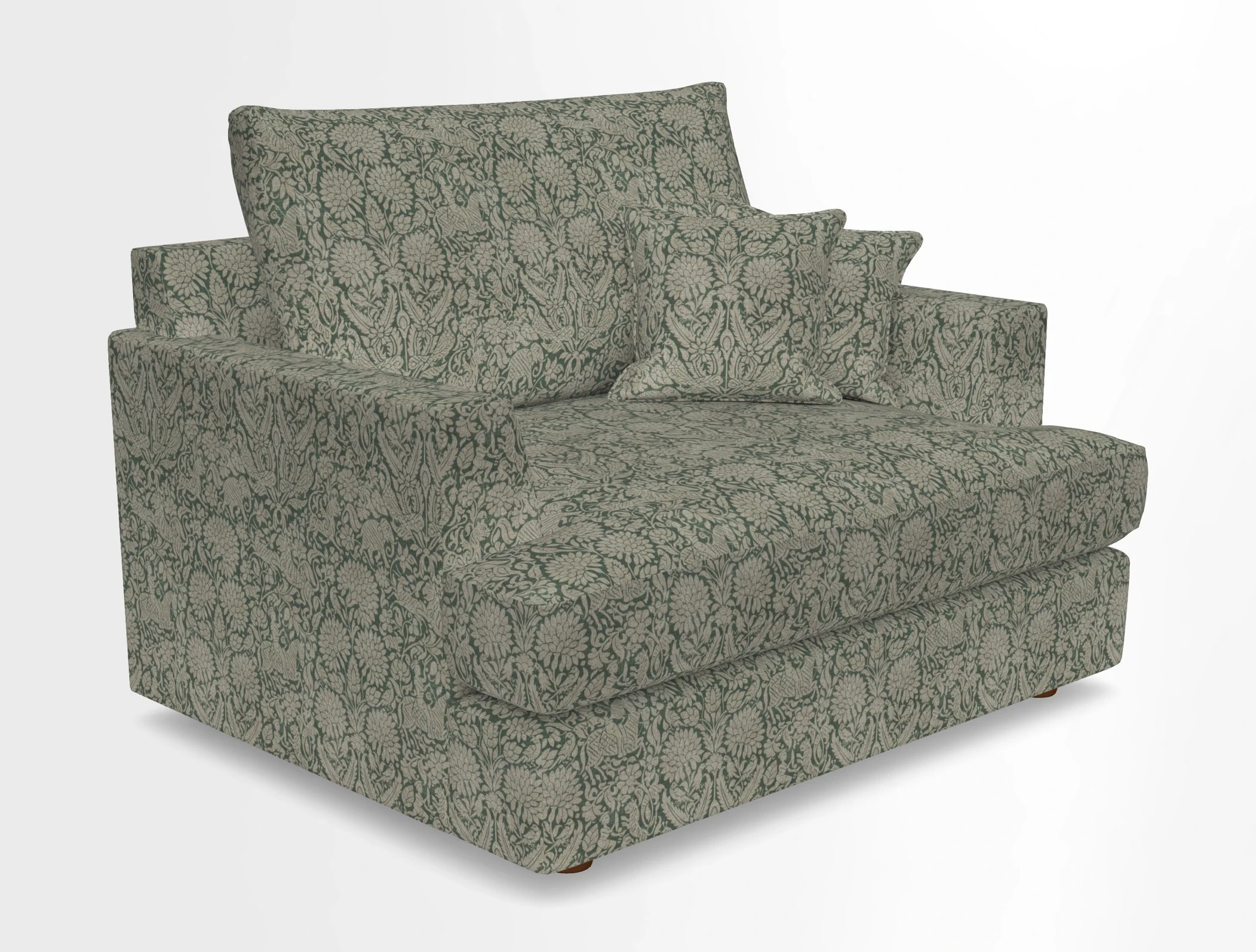 Slingsby Snuggler Fitted Cover Sofa in Two Tone Plain Biscuit.  Loose cover version available