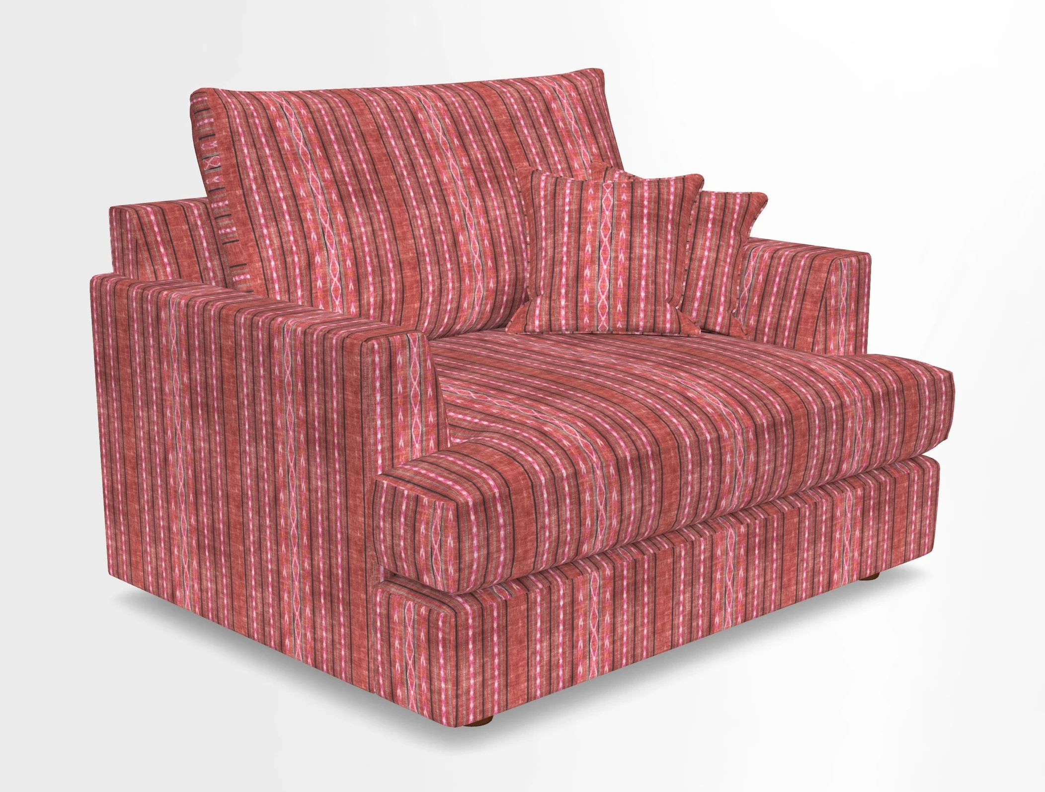 Slingsby Snuggler Fitted Cover Sofa in Two Tone Plain Biscuit.  Loose cover version available