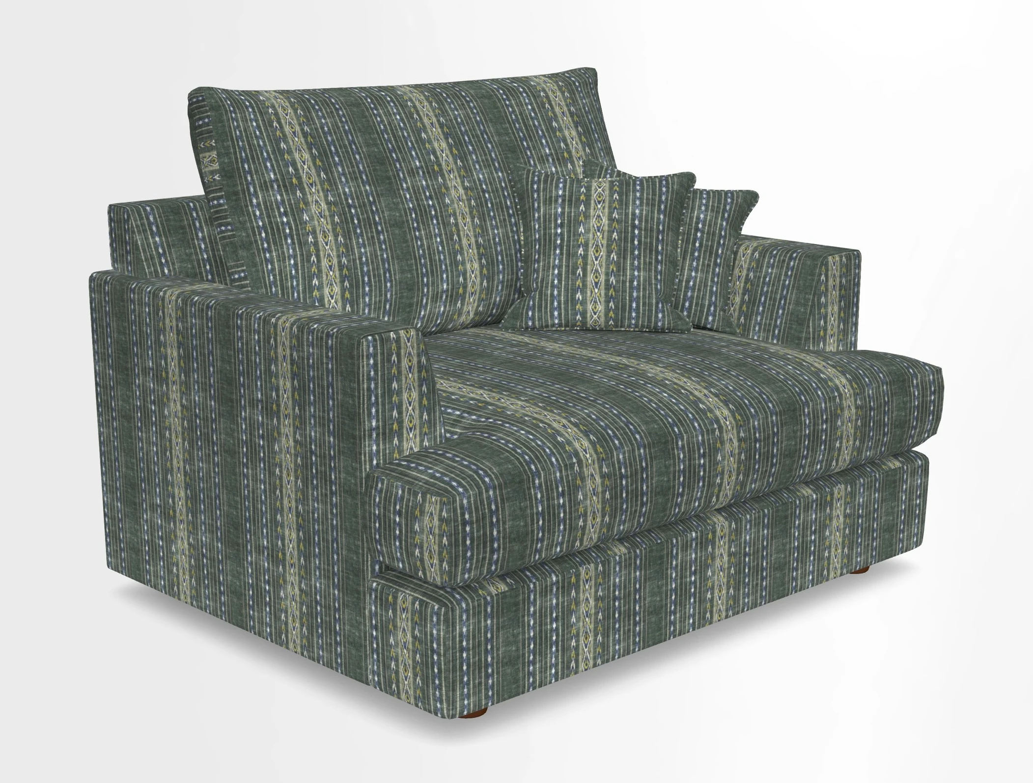 Slingsby Snuggler Fitted Cover Sofa in Two Tone Plain Biscuit.  Loose cover version available