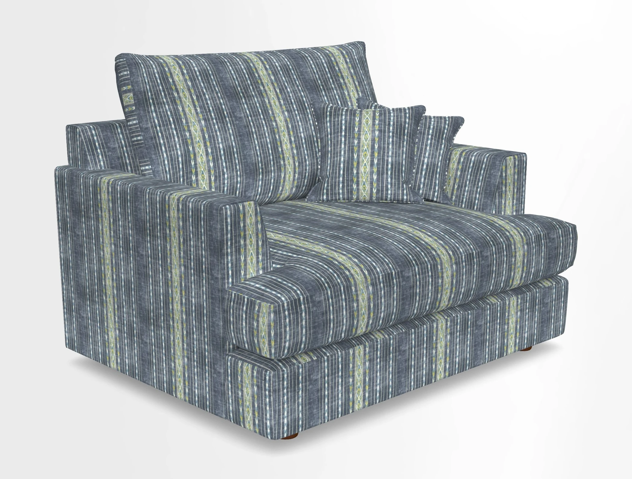 Slingsby Snuggler Fitted Cover Sofa in Two Tone Plain Biscuit.  Loose cover version available