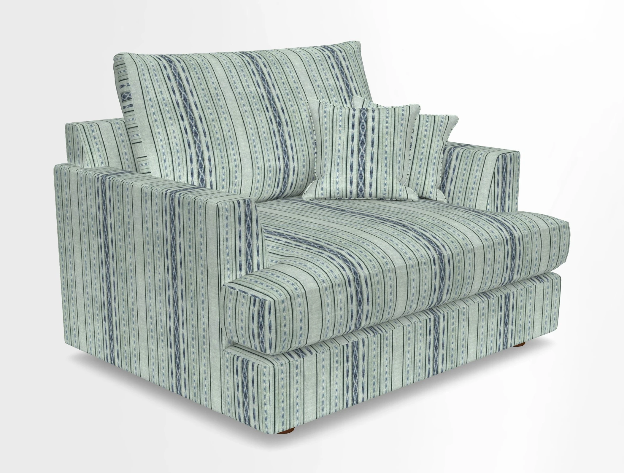 Slingsby Snuggler Fitted Cover Sofa in Two Tone Plain Biscuit.  Loose cover version available