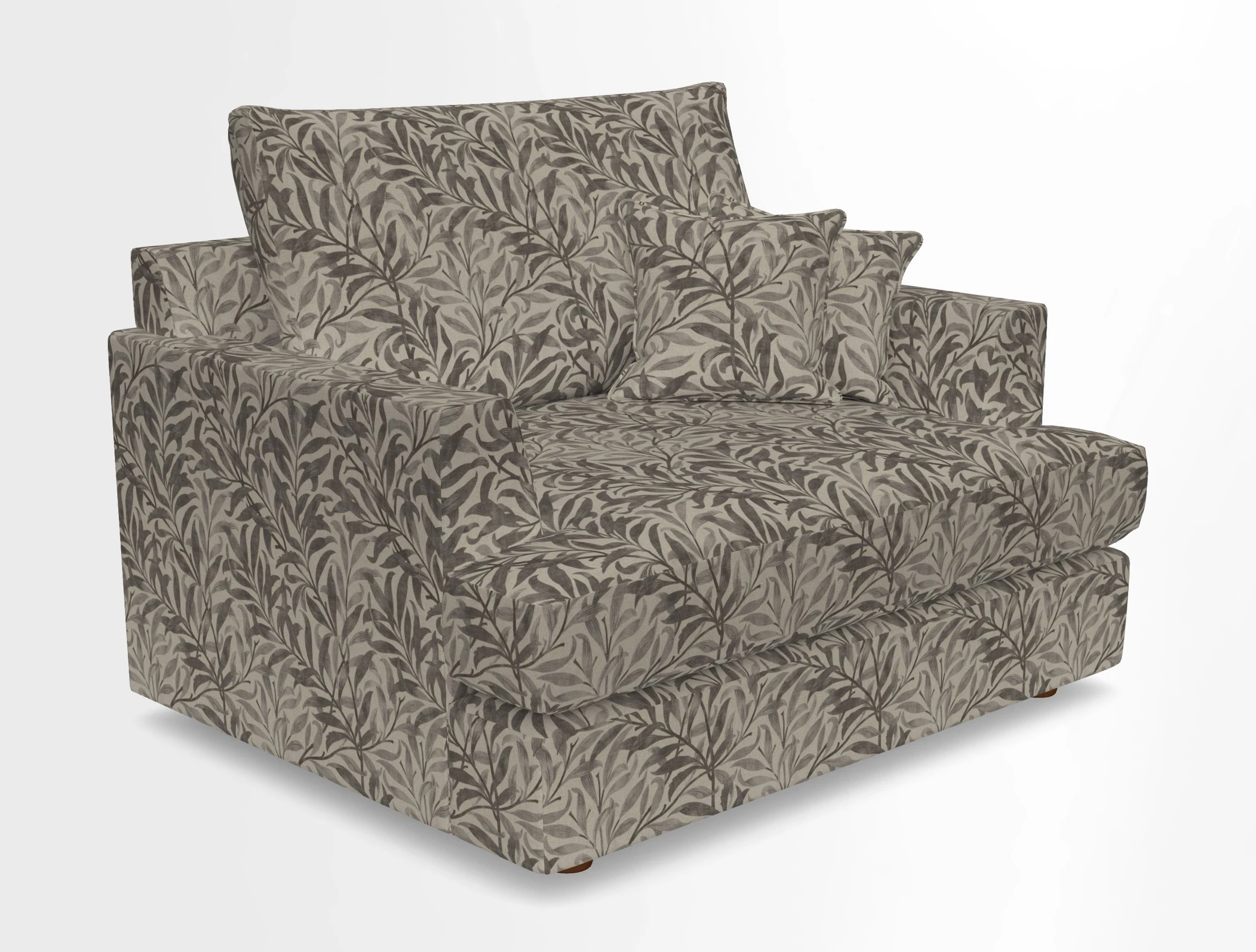 Slingsby Snuggler Fitted Cover Sofa in Two Tone Plain Biscuit.  Loose cover version available