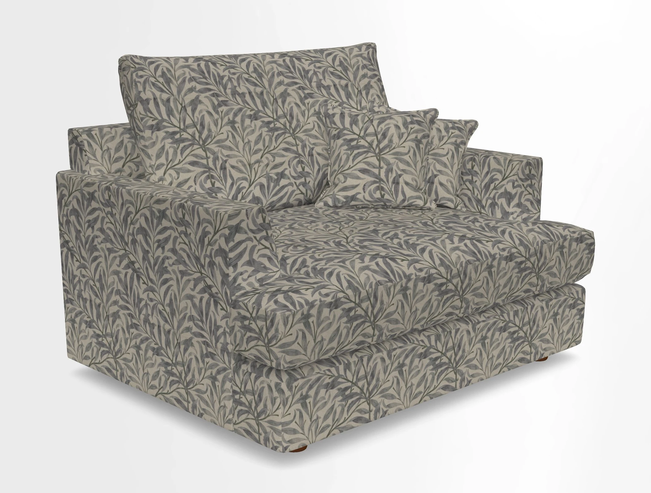 Slingsby Snuggler Fitted Cover Sofa in Two Tone Plain Biscuit.  Loose cover version available