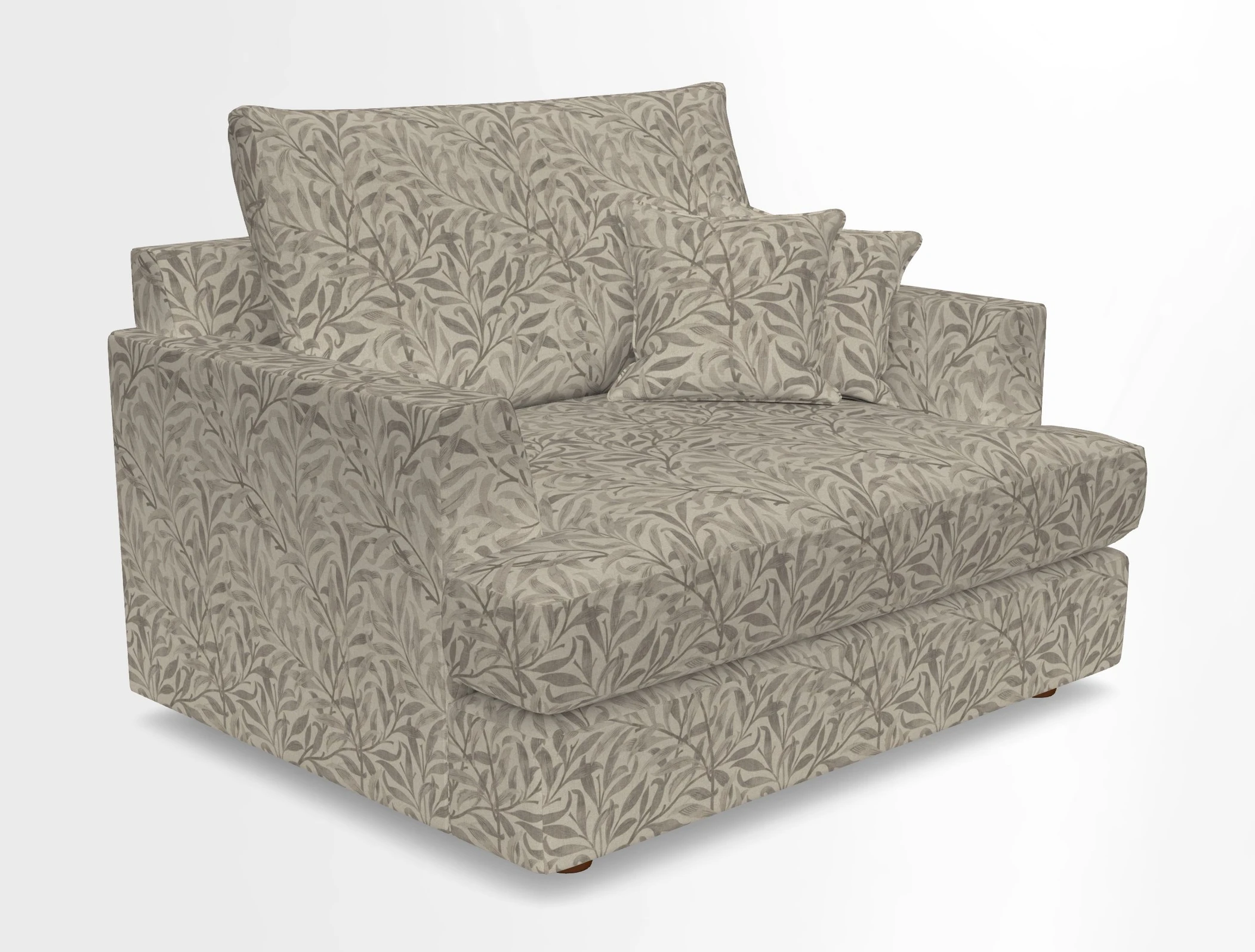Slingsby Snuggler Fitted Cover Sofa in Two Tone Plain Biscuit.  Loose cover version available