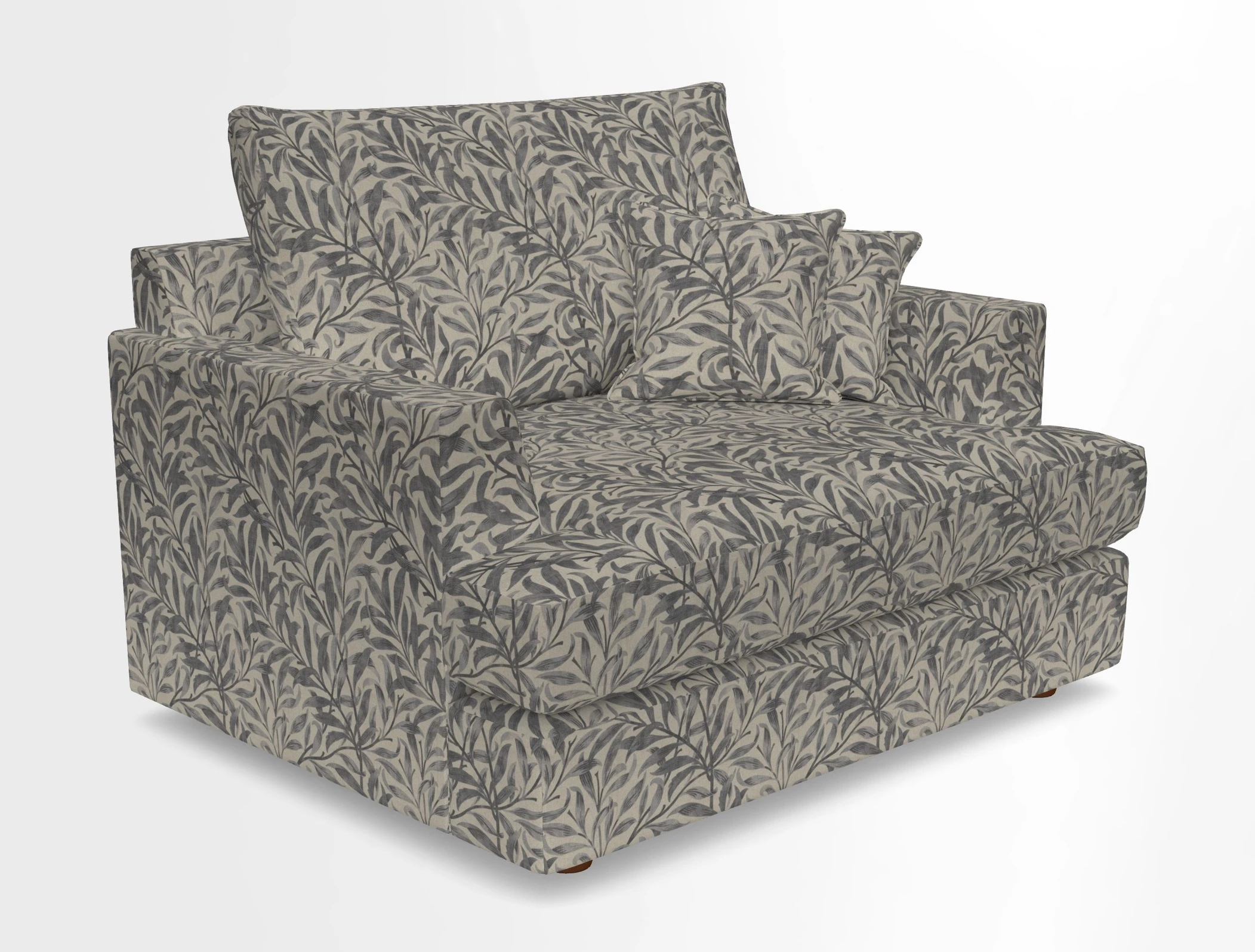 Slingsby Snuggler Fitted Cover Sofa in Two Tone Plain Biscuit.  Loose cover version available