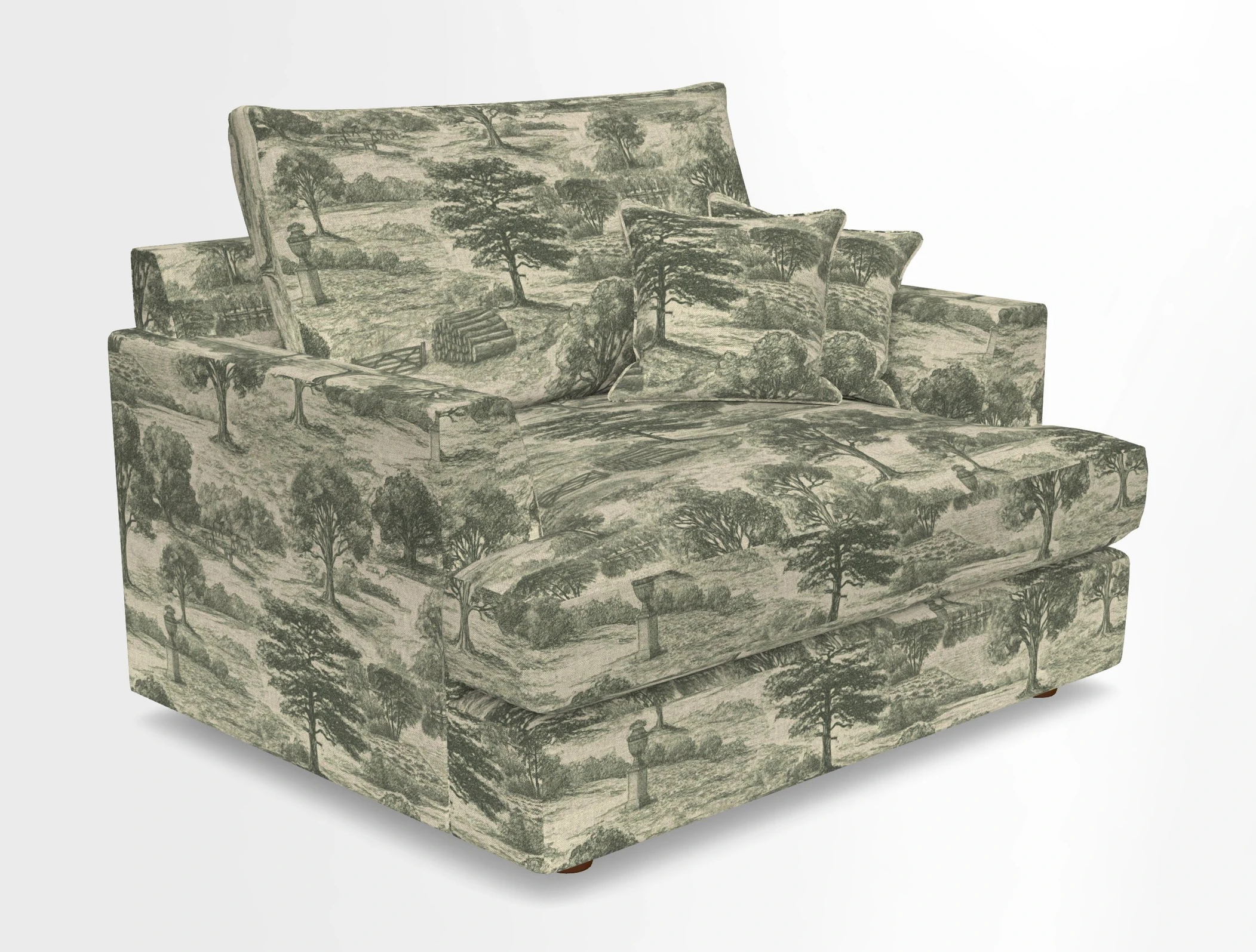 Slingsby Snuggler Fitted Cover Sofa in Two Tone Plain Biscuit.  Loose cover version available