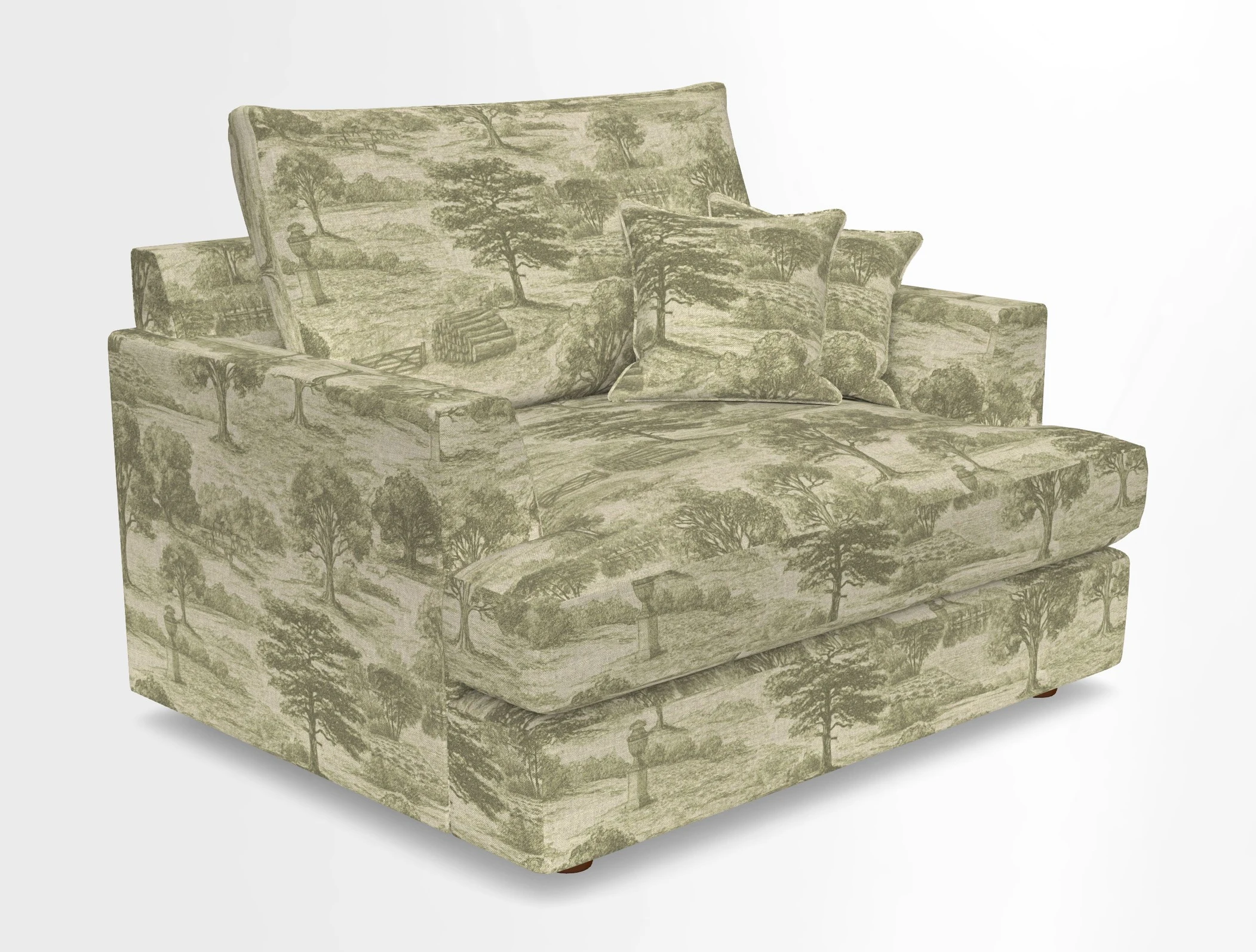 Slingsby Snuggler Fitted Cover Sofa in Two Tone Plain Biscuit.  Loose cover version available