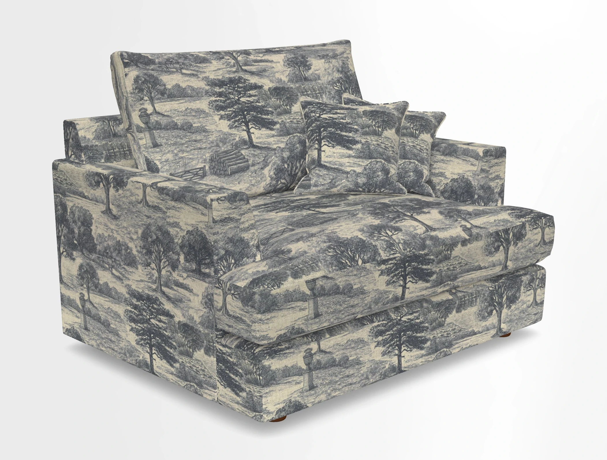 Slingsby Snuggler Fitted Cover Sofa in Two Tone Plain Biscuit.  Loose cover version available