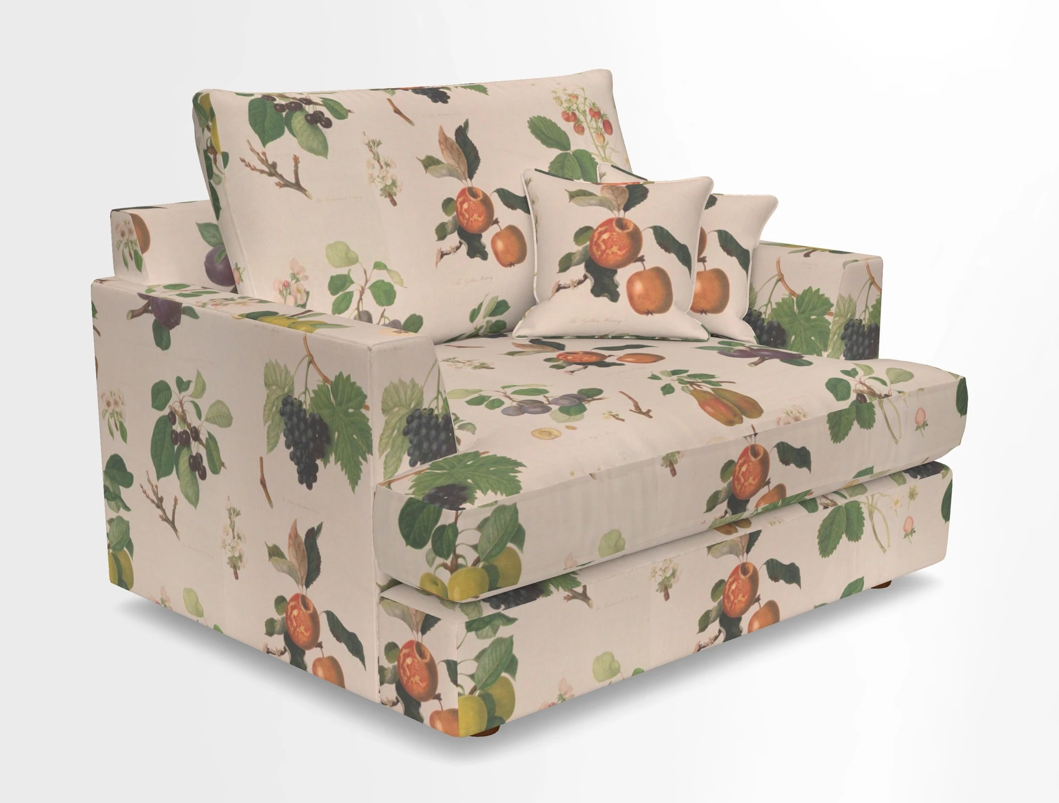 Slingsby Snuggler Fitted Cover Sofa in Two Tone Plain Biscuit.  Loose cover version available