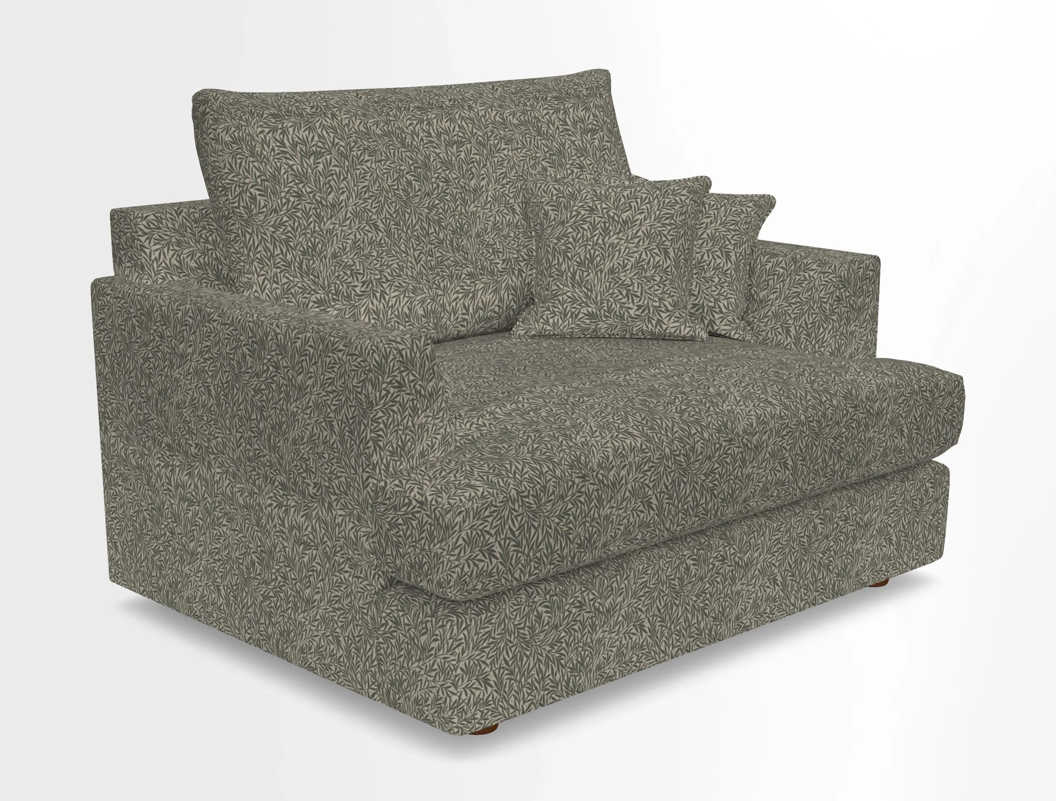 Slingsby Snuggler Fitted Cover Sofa in Two Tone Plain Biscuit.  Loose cover version available