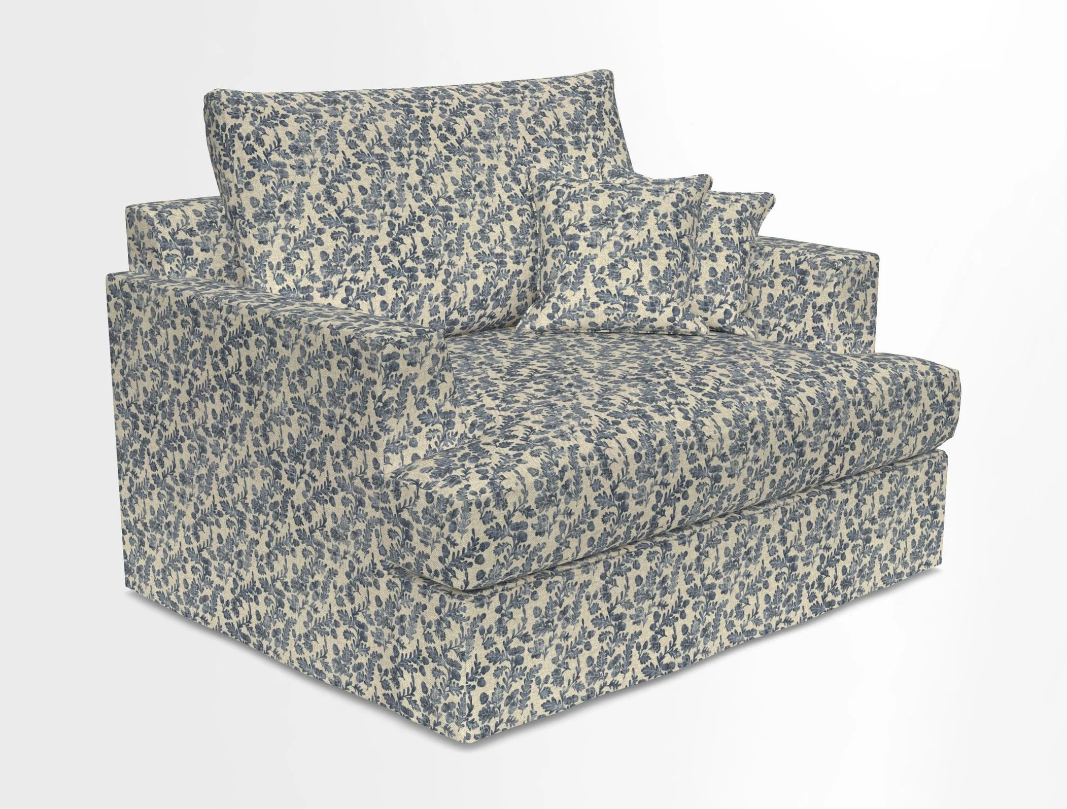 Slingsby Snuggler Fitted Cover Sofa in Two Tone Plain Biscuit.  Loose cover version available