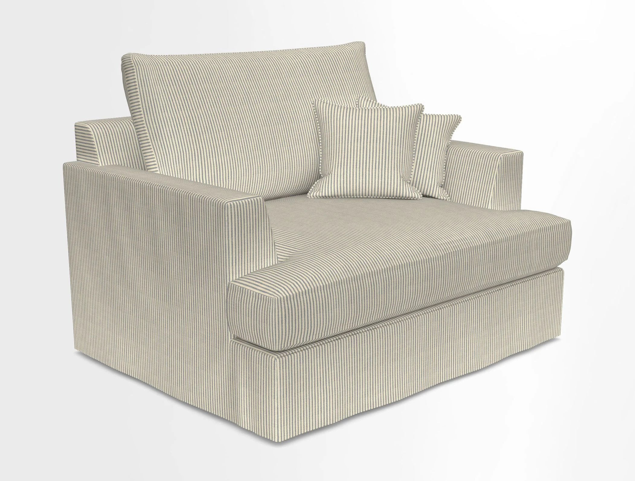 Slingsby Snuggler Fitted Cover Sofa in Two Tone Plain Biscuit.  Loose cover version available