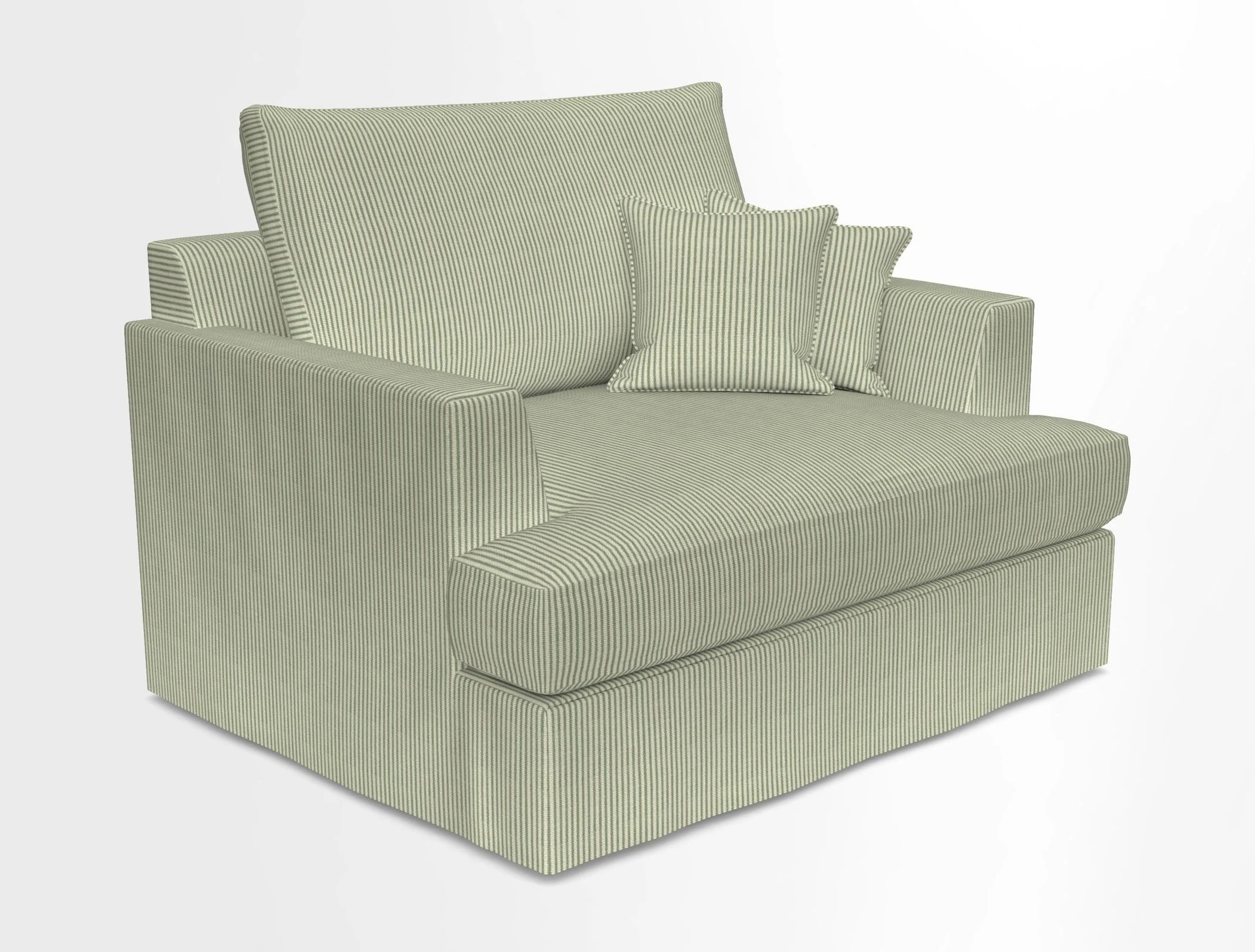 Slingsby Snuggler Fitted Cover Sofa in Two Tone Plain Biscuit.  Loose cover version available