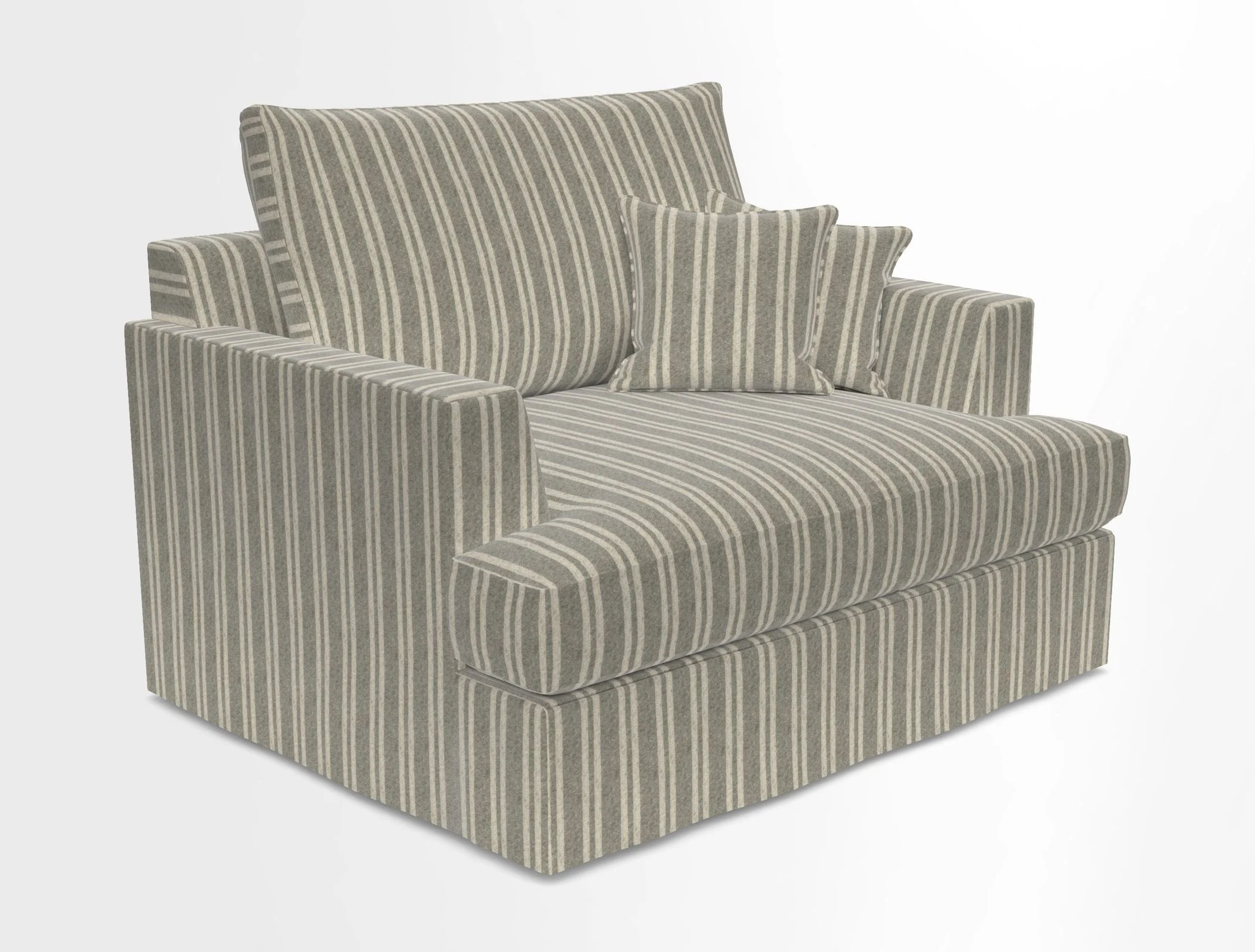 Slingsby Snuggler Fitted Cover Sofa in Two Tone Plain Biscuit.  Loose cover version available
