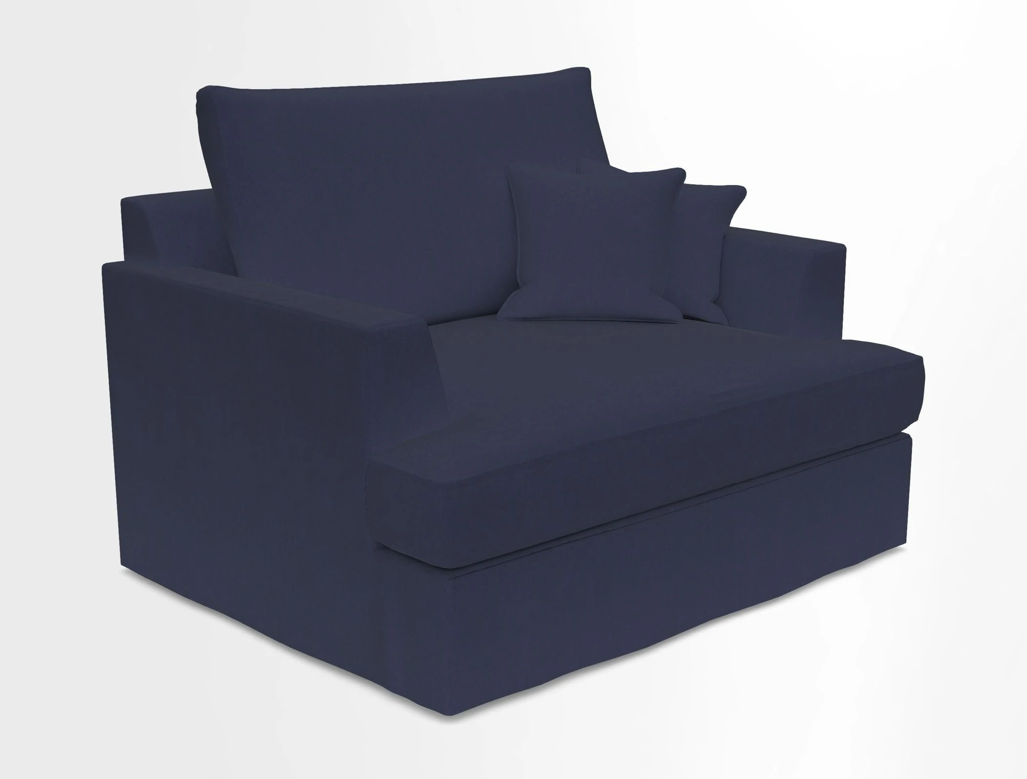 Slingsby Snuggler Fitted Cover Sofa in Two Tone Plain Biscuit.  Loose cover version available