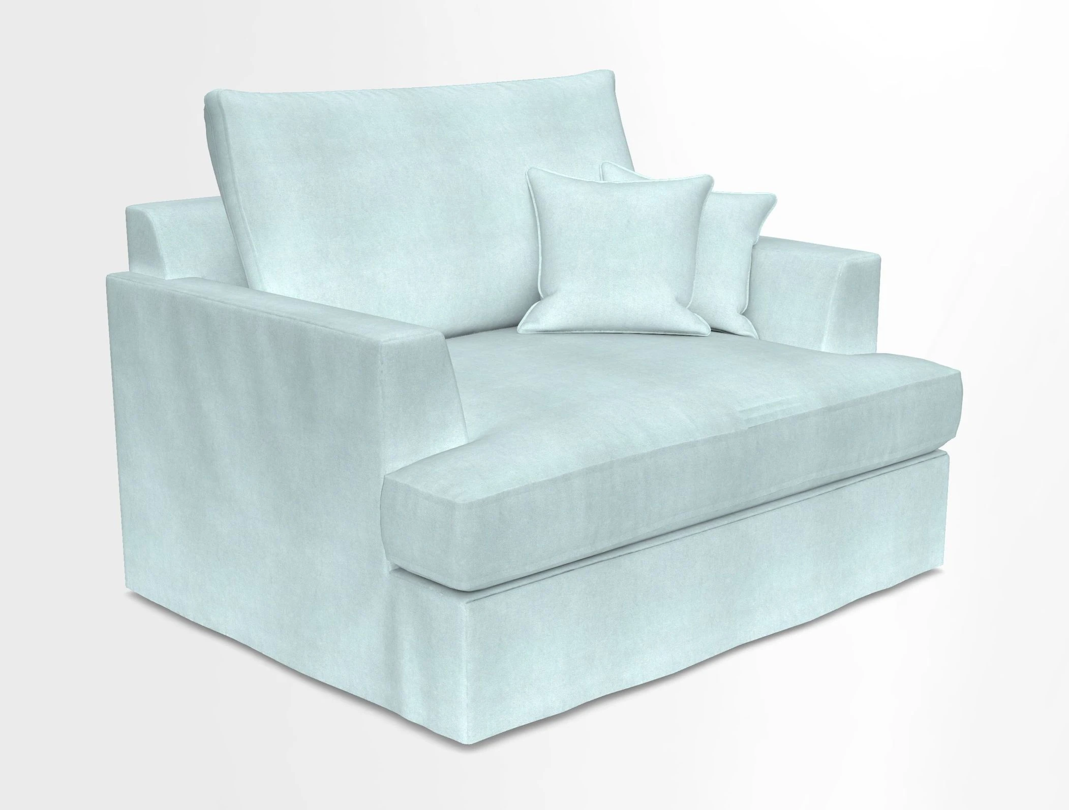 Slingsby Snuggler Fitted Cover Sofa in Two Tone Plain Biscuit.  Loose cover version available