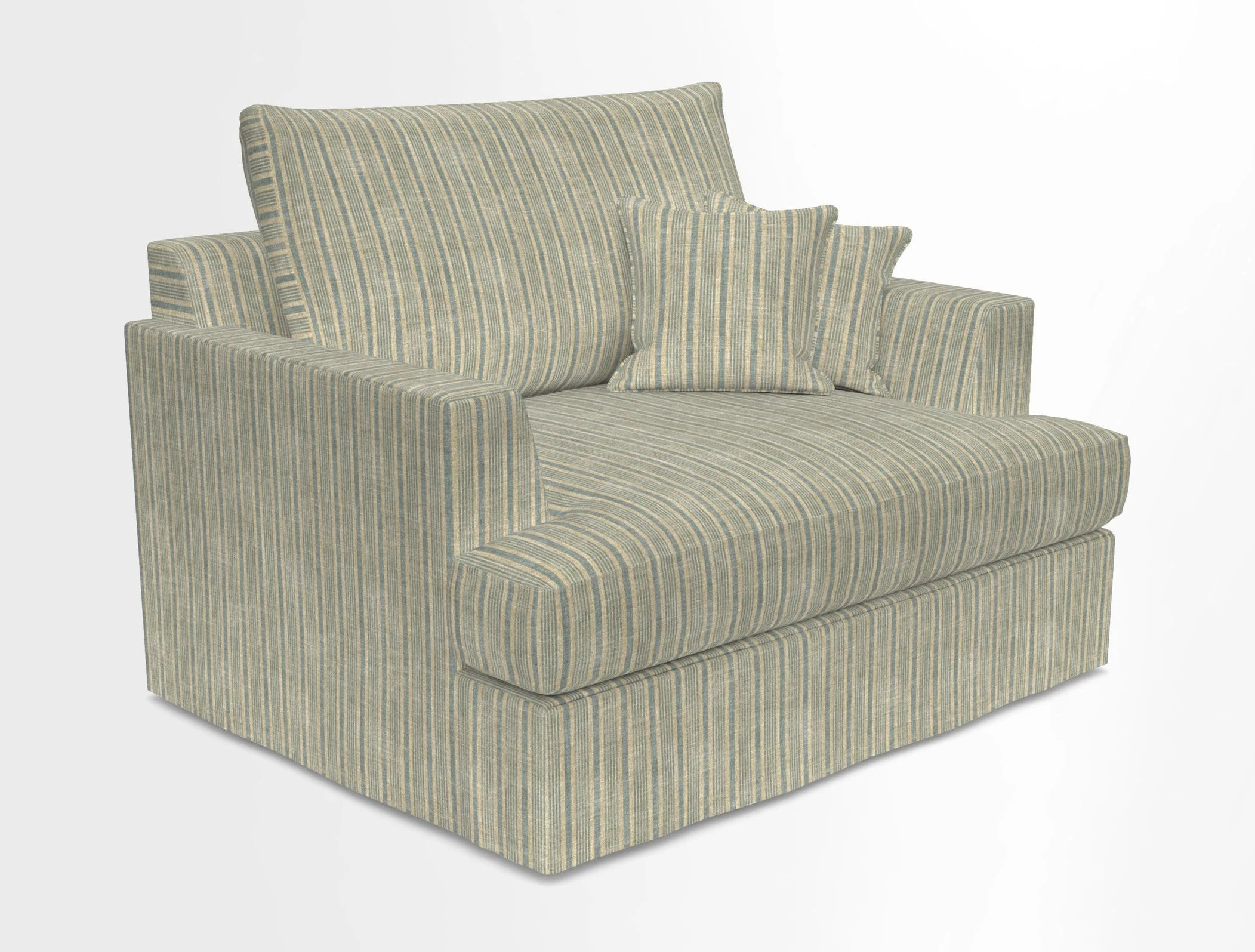 Slingsby Snuggler Fitted Cover Sofa in Two Tone Plain Biscuit.  Loose cover version available
