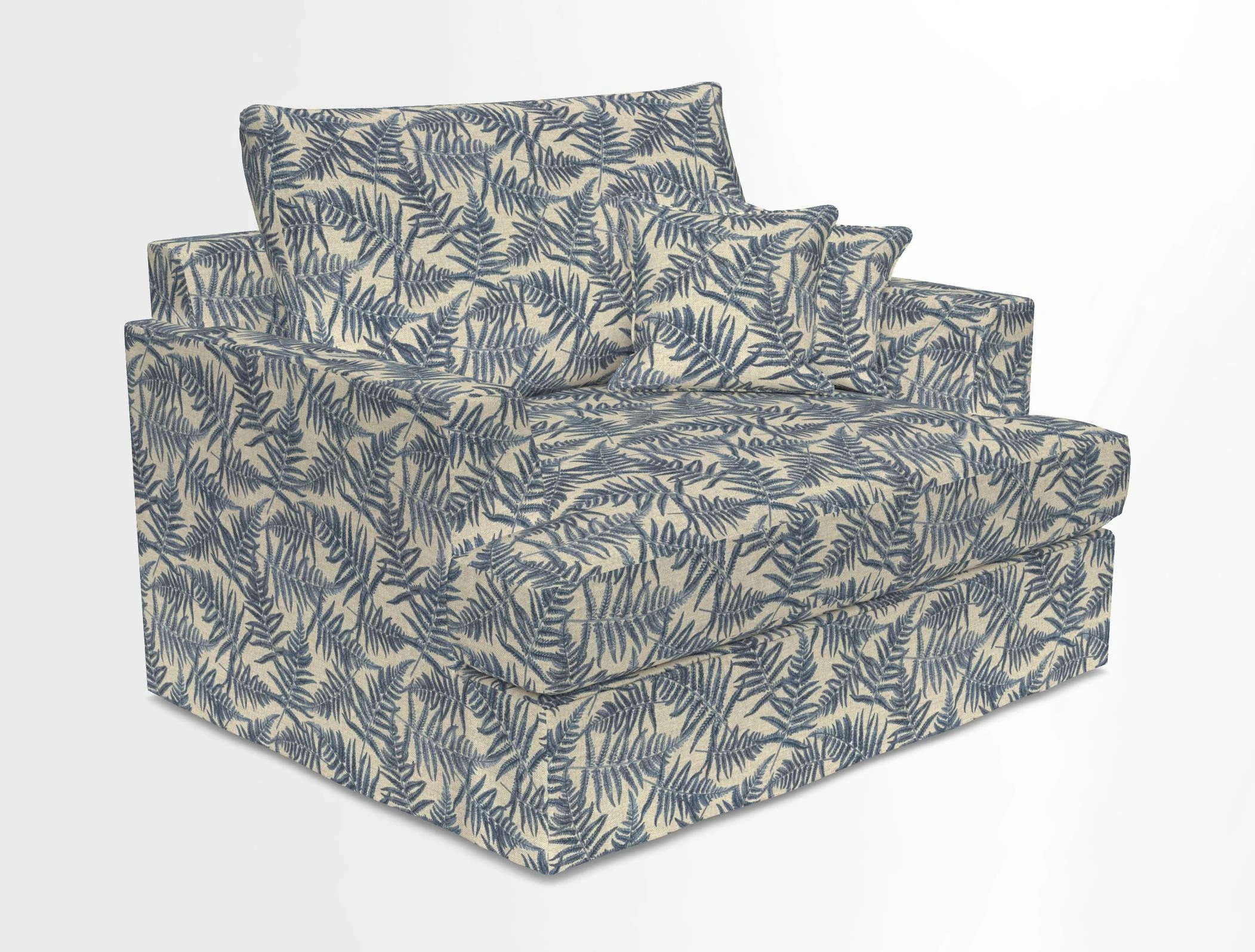 Slingsby Snuggler Fitted Cover Sofa in Two Tone Plain Biscuit.  Loose cover version available
