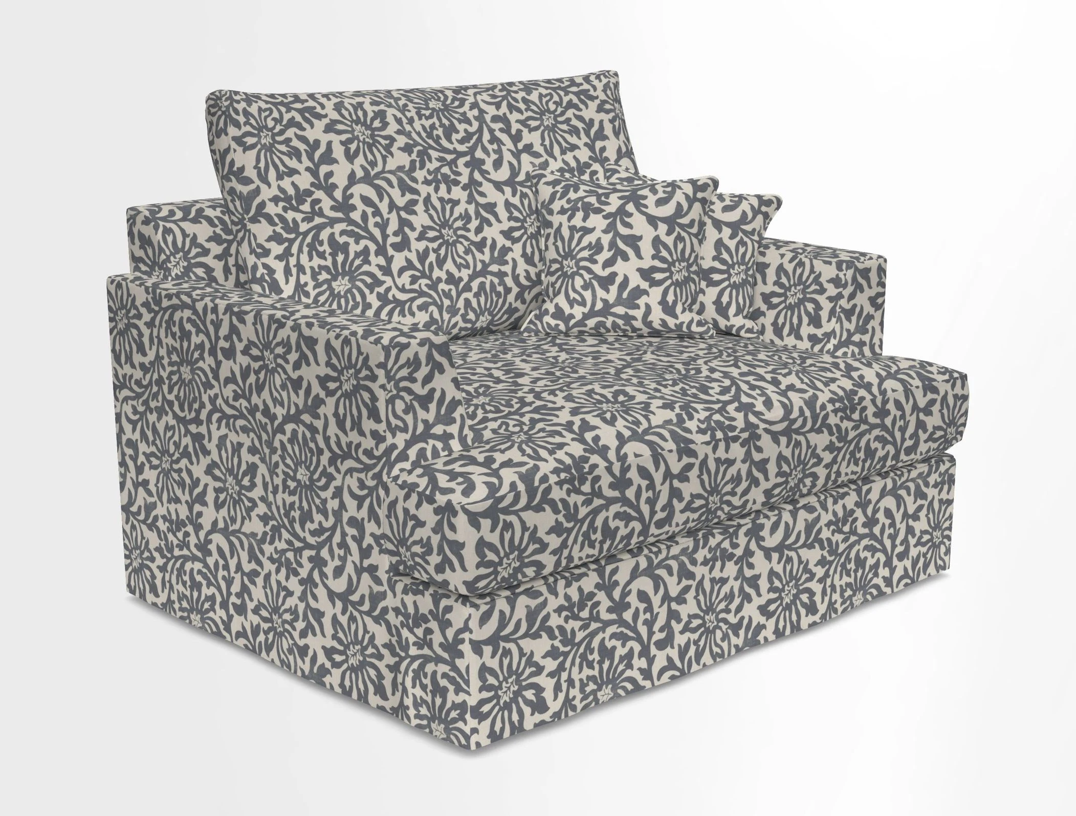 Slingsby Snuggler Fitted Cover Sofa in Two Tone Plain Biscuit.  Loose cover version available