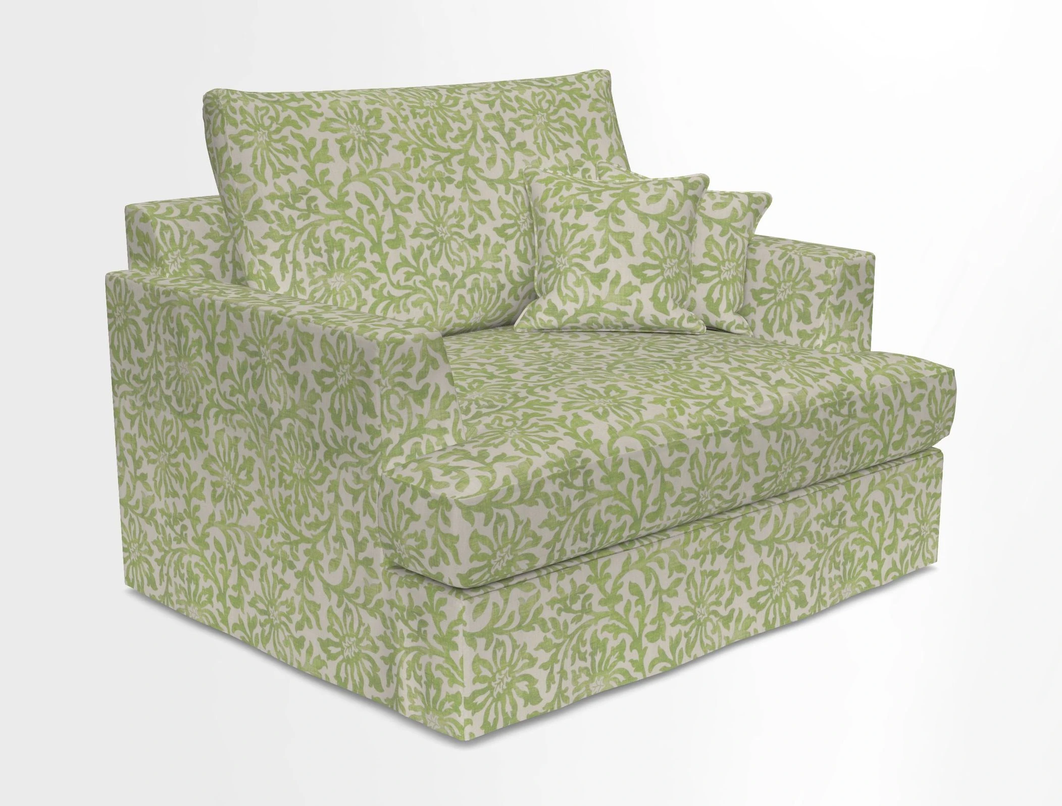 Slingsby Snuggler Fitted Cover Sofa in Two Tone Plain Biscuit.  Loose cover version available