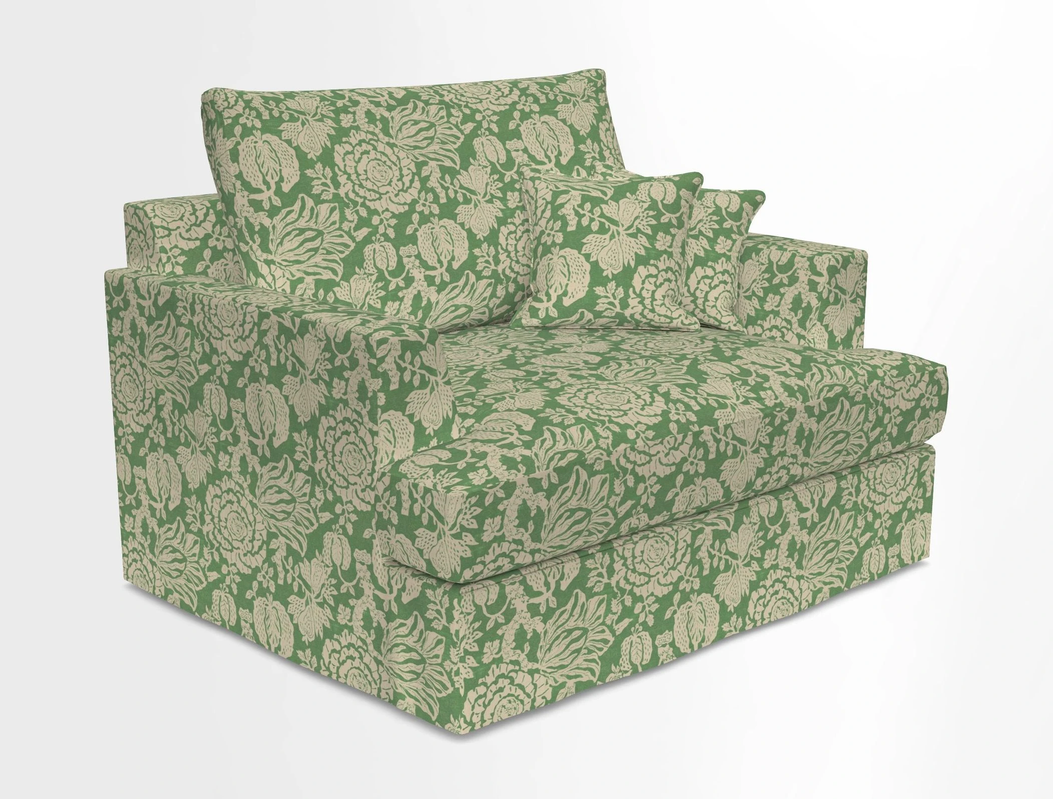 Slingsby Snuggler Fitted Cover Sofa in Two Tone Plain Biscuit.  Loose cover version available