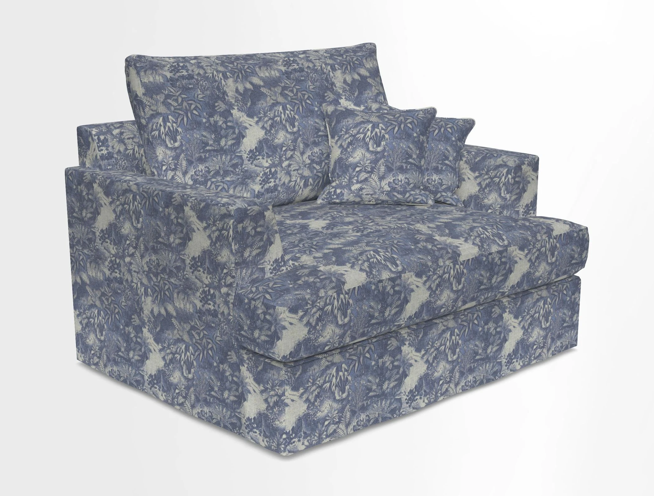 Slingsby Snuggler Fitted Cover Sofa in Two Tone Plain Biscuit.  Loose cover version available