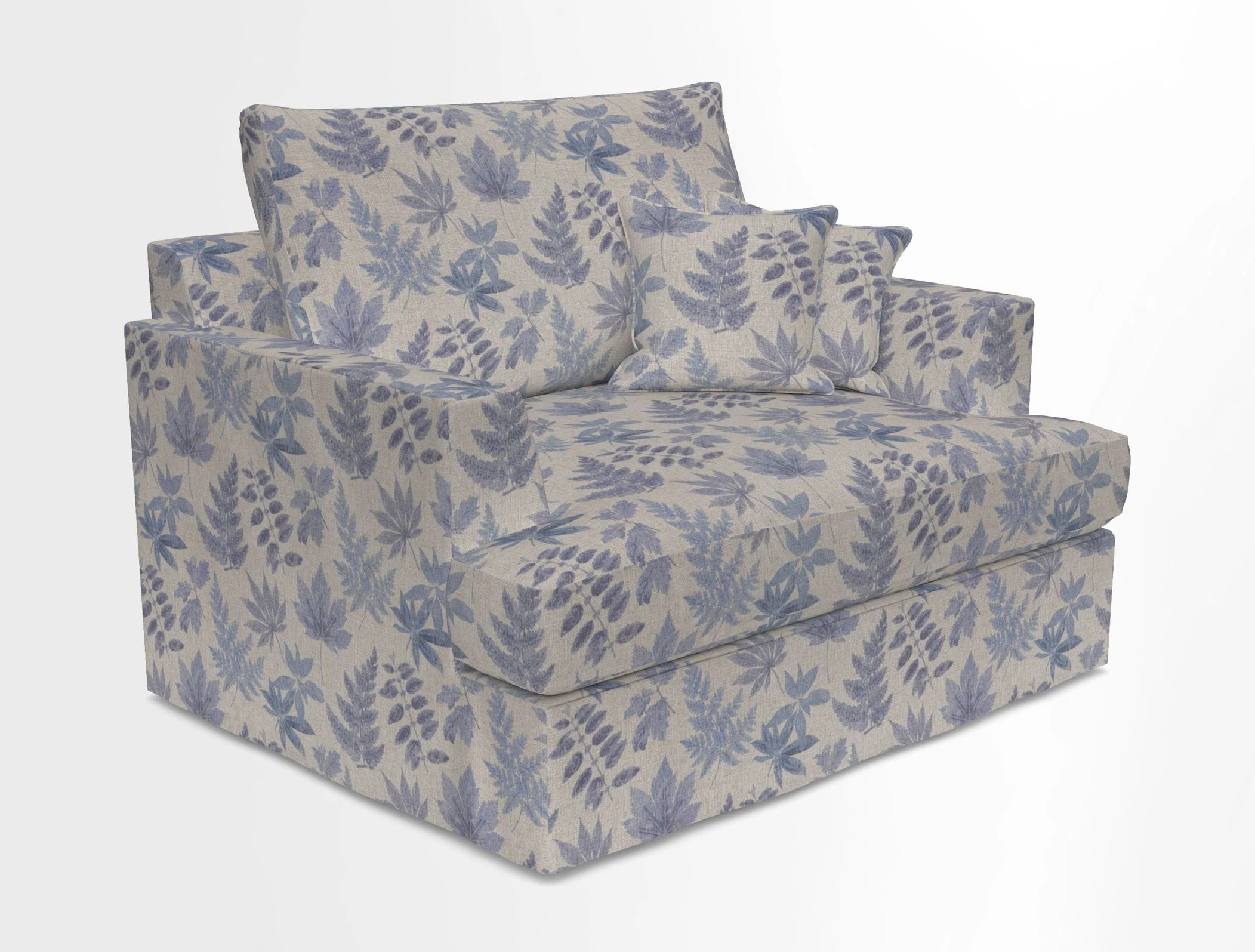 Slingsby Snuggler Fitted Cover Sofa in Two Tone Plain Biscuit.  Loose cover version available