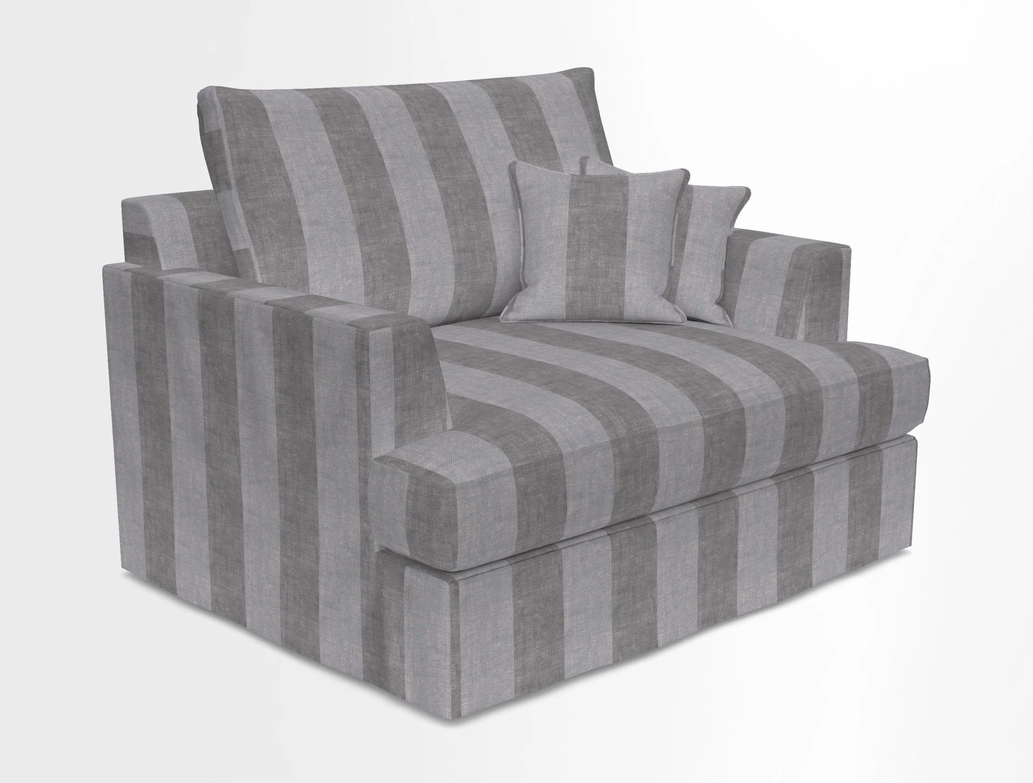 Slingsby Snuggler Fitted Cover Sofa in Two Tone Plain Biscuit.  Loose cover version available
