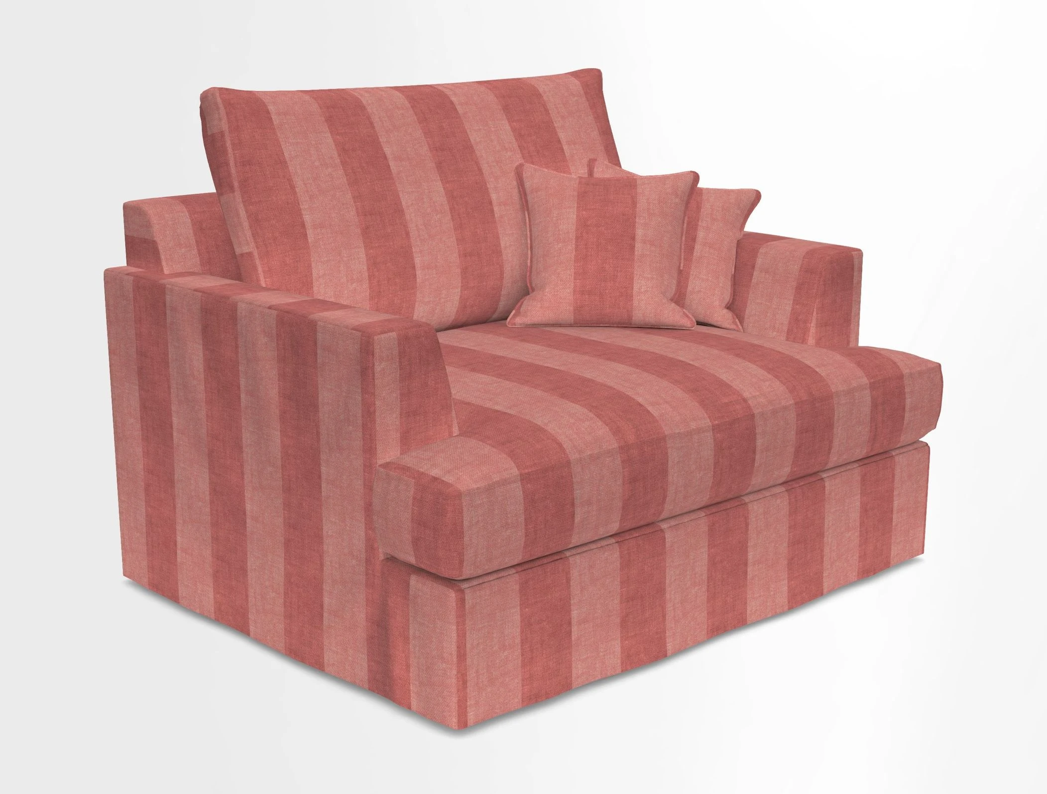 Slingsby Snuggler Fitted Cover Sofa in Two Tone Plain Biscuit.  Loose cover version available