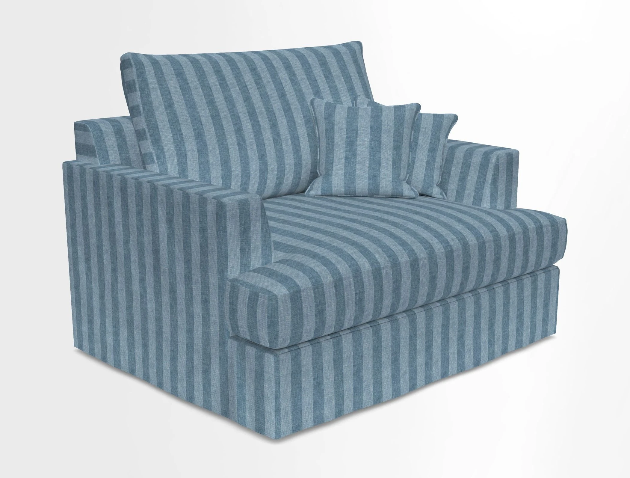 Slingsby Snuggler Fitted Cover Sofa in Two Tone Plain Biscuit.  Loose cover version available