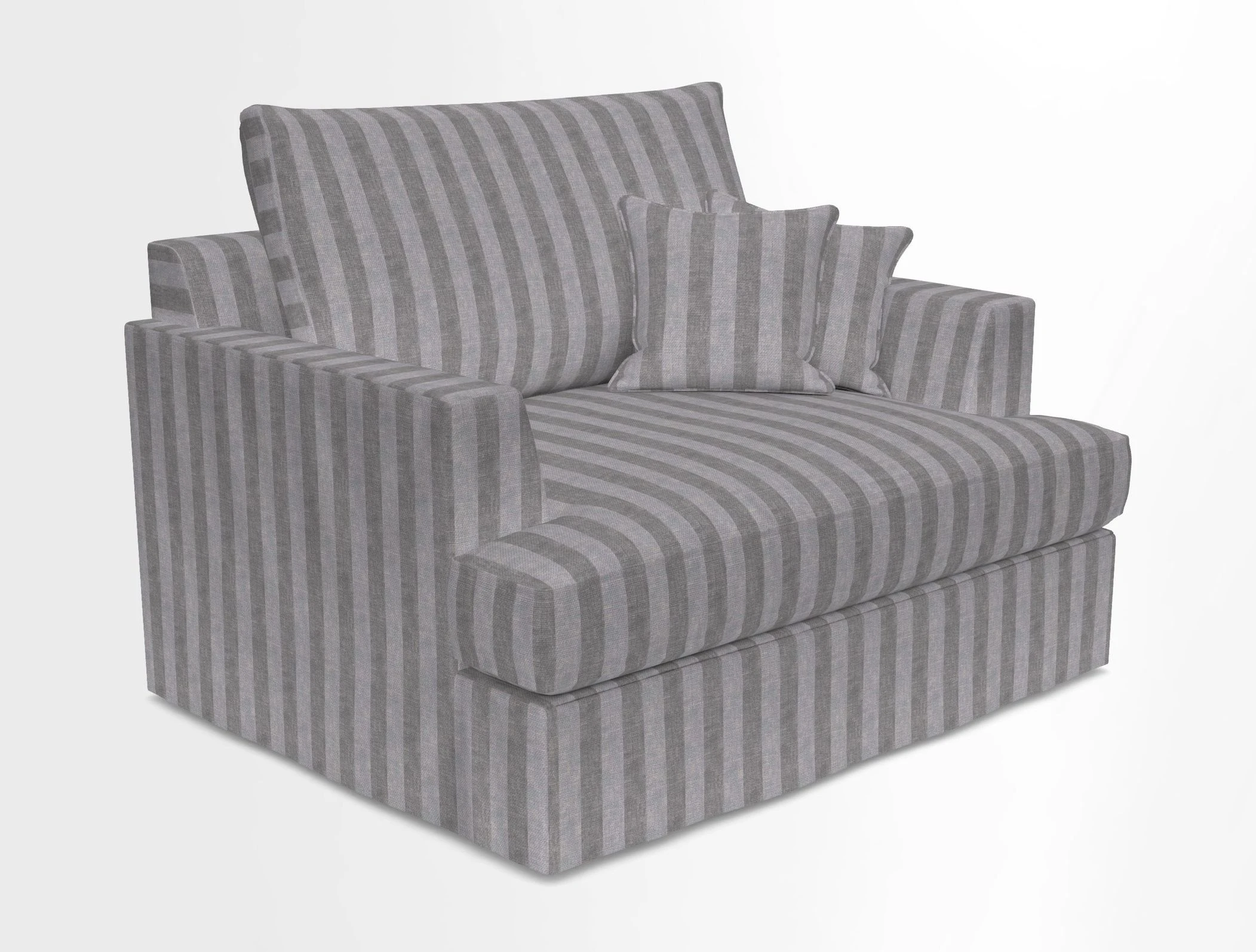 Slingsby Snuggler Fitted Cover Sofa in Two Tone Plain Biscuit.  Loose cover version available