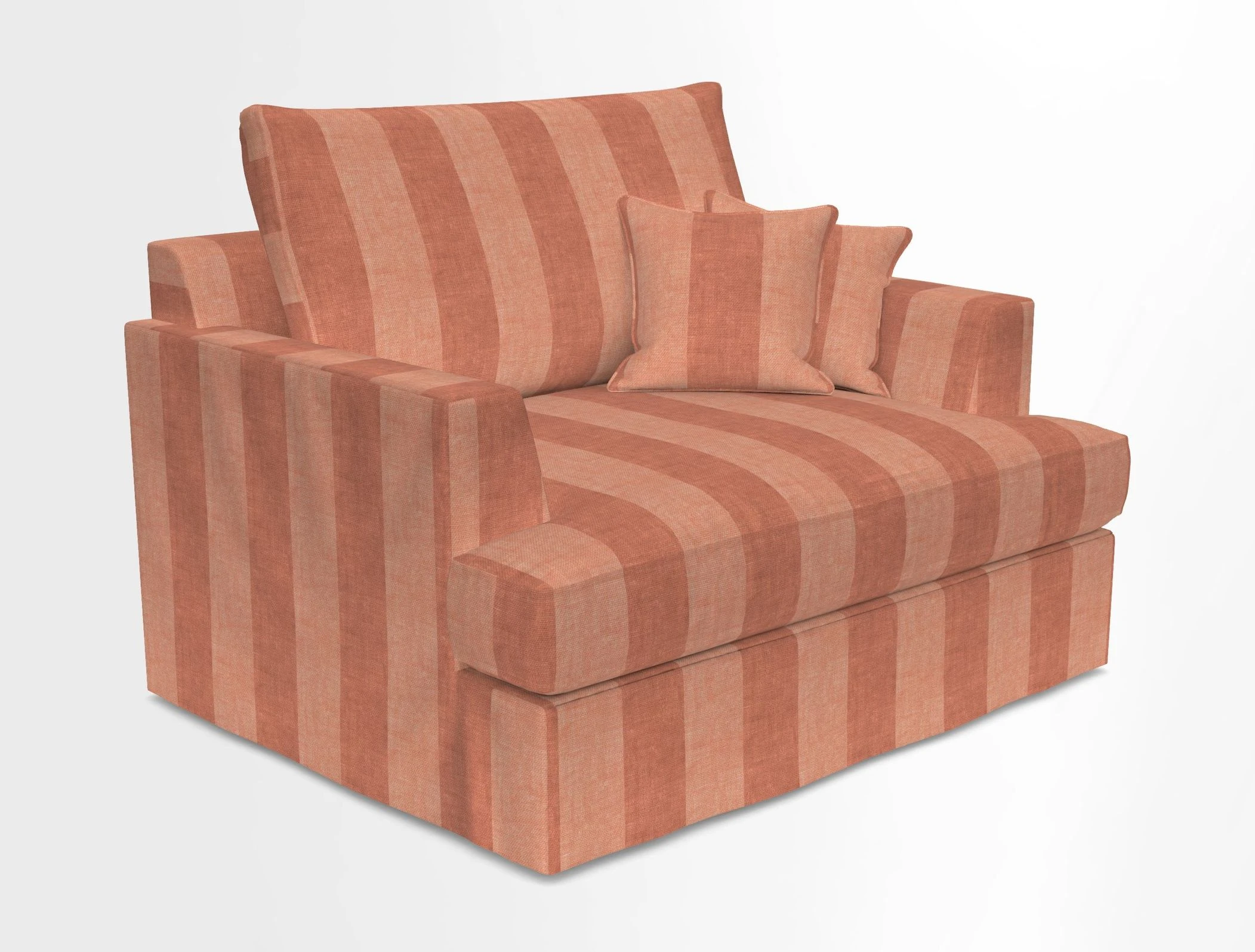 Slingsby Snuggler Fitted Cover Sofa in Two Tone Plain Biscuit.  Loose cover version available