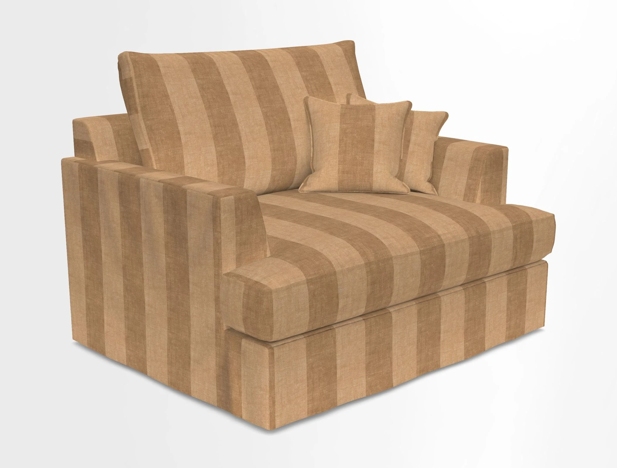 Slingsby Snuggler Fitted Cover Sofa in Two Tone Plain Biscuit.  Loose cover version available