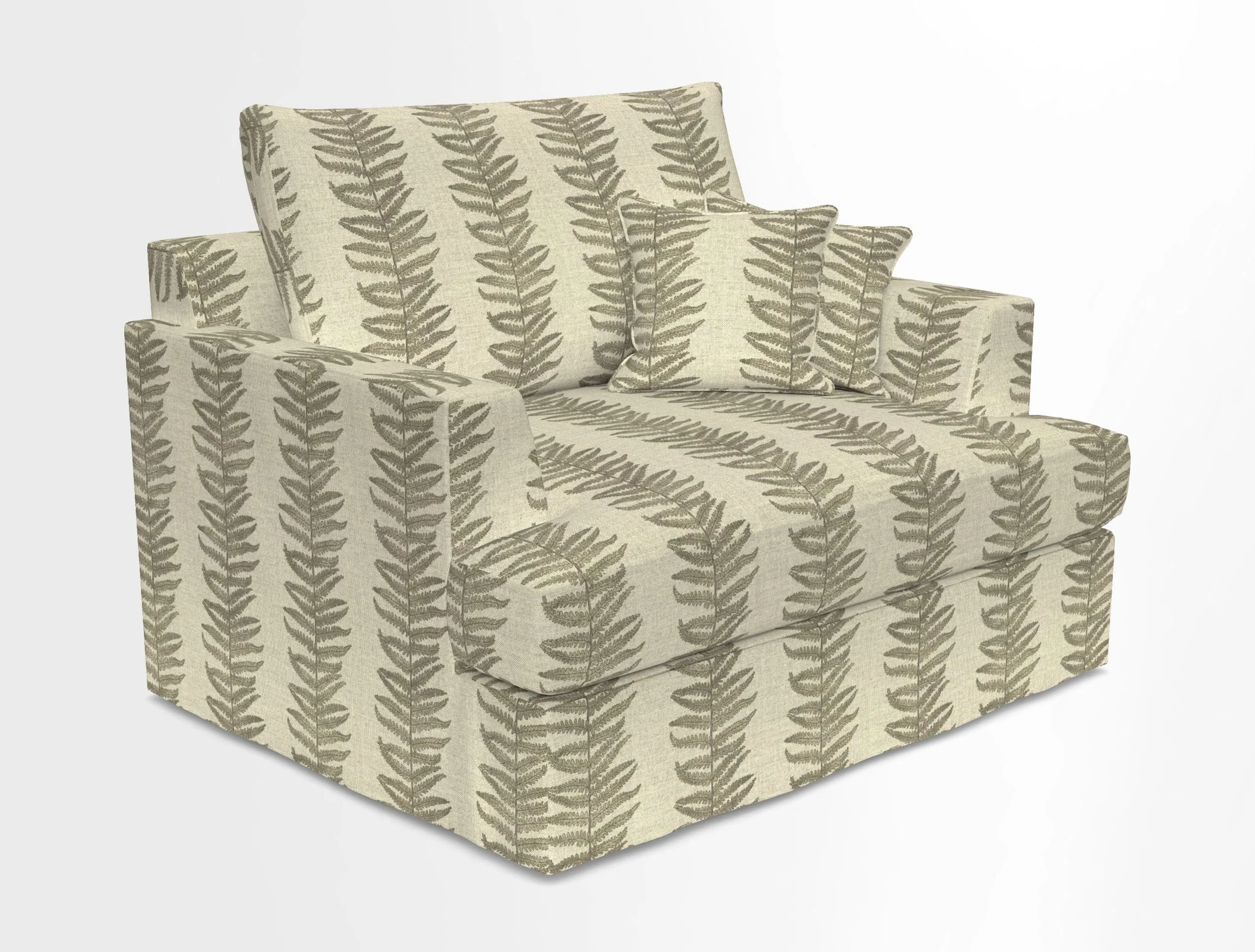 Slingsby Snuggler Fitted Cover Sofa in Two Tone Plain Biscuit.  Loose cover version available