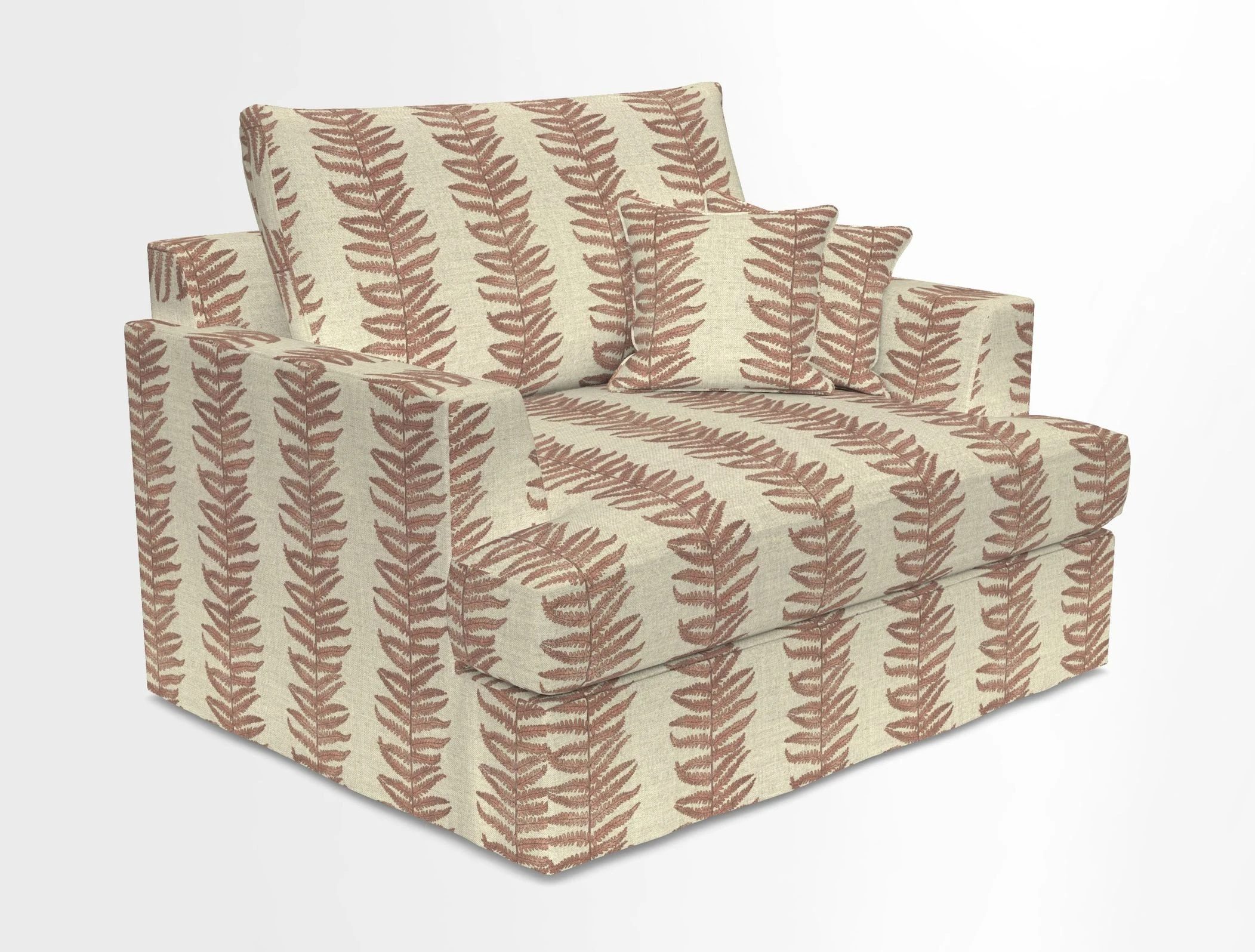 Slingsby Snuggler Fitted Cover Sofa in Two Tone Plain Biscuit.  Loose cover version available