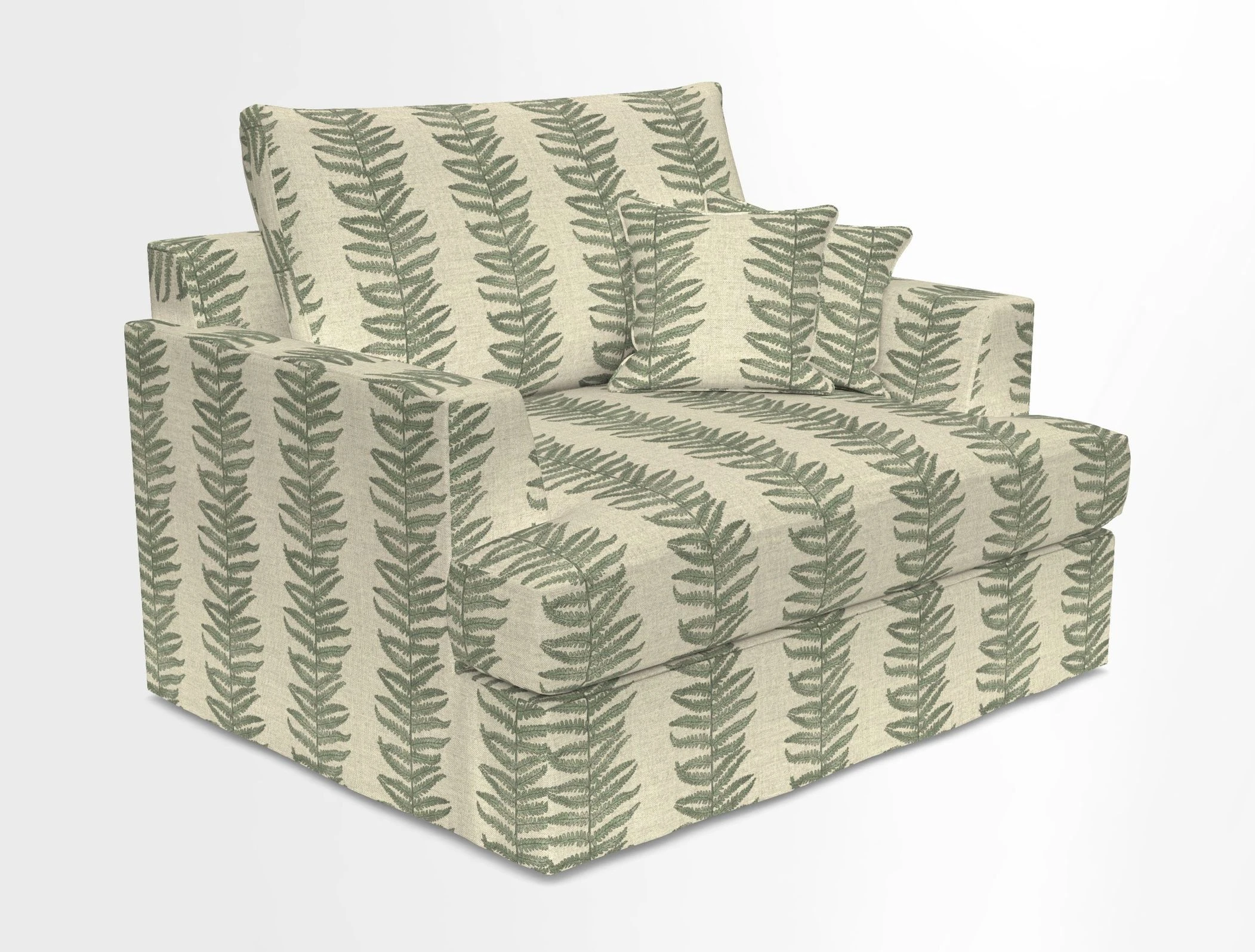 Slingsby Snuggler Fitted Cover Sofa in Two Tone Plain Biscuit.  Loose cover version available
